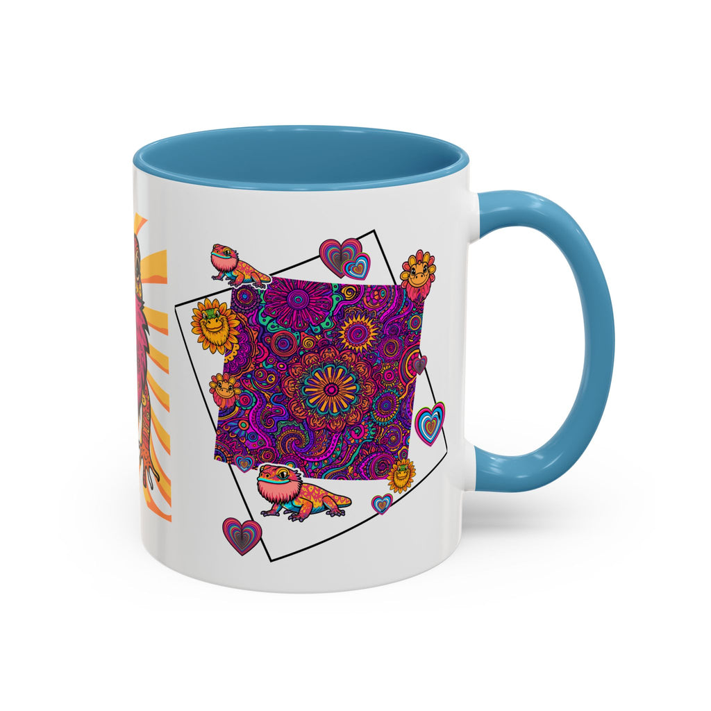 Coffee Mug | Psychedelic Lizards Accent Ceramic Mug