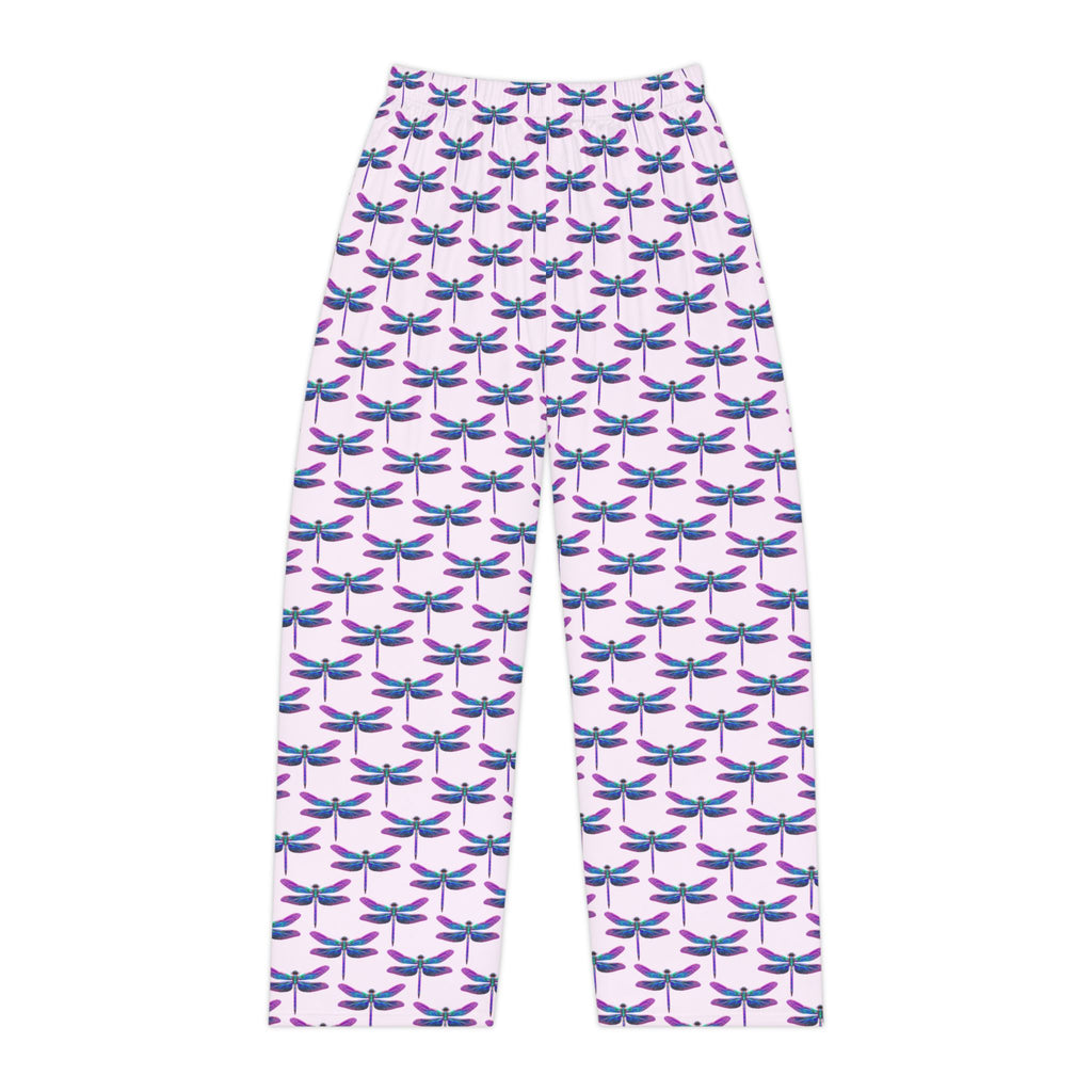 Pajama Pants | All-Over Print Teal & Purple Dragonfly Pattern