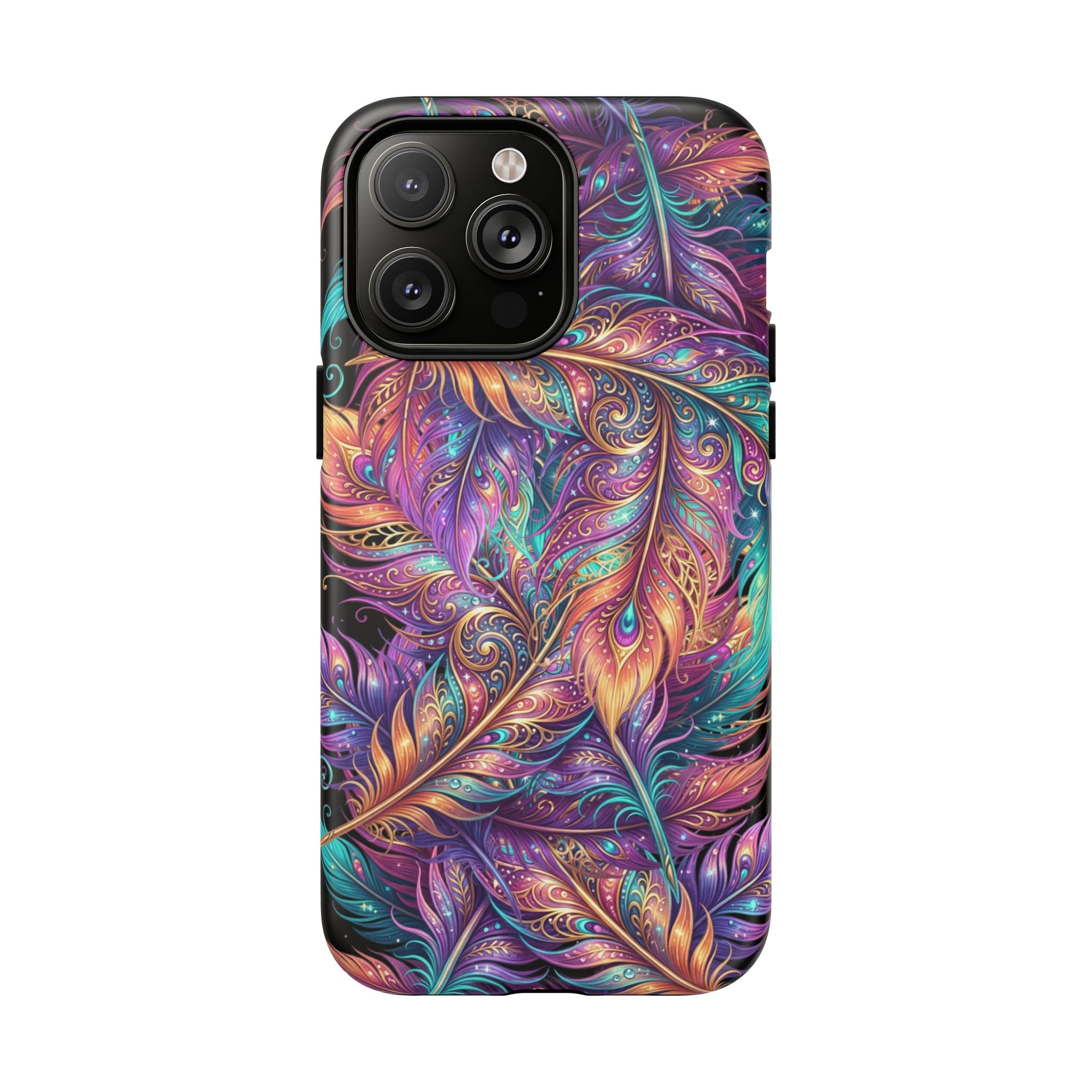 Phone Case | Colorful Feather Art Magnetic Tough Phone Cover