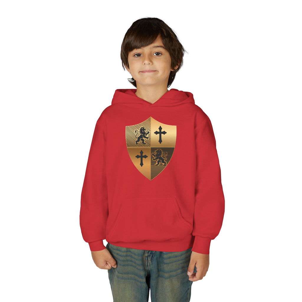 Gold Medieval Shield Crest Hoodie