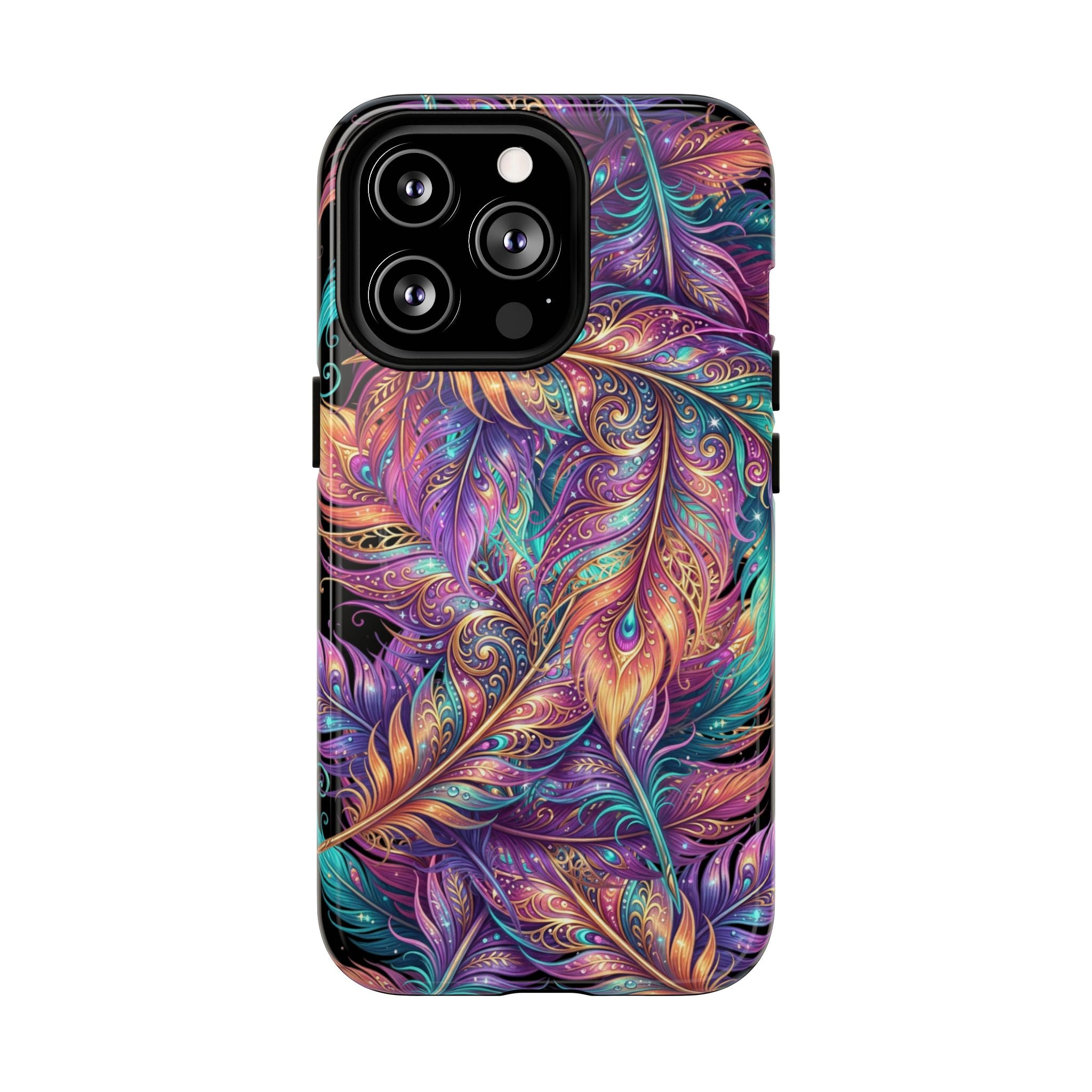 Phone Case | Colorful Feather Art Magnetic Tough Phone Cover