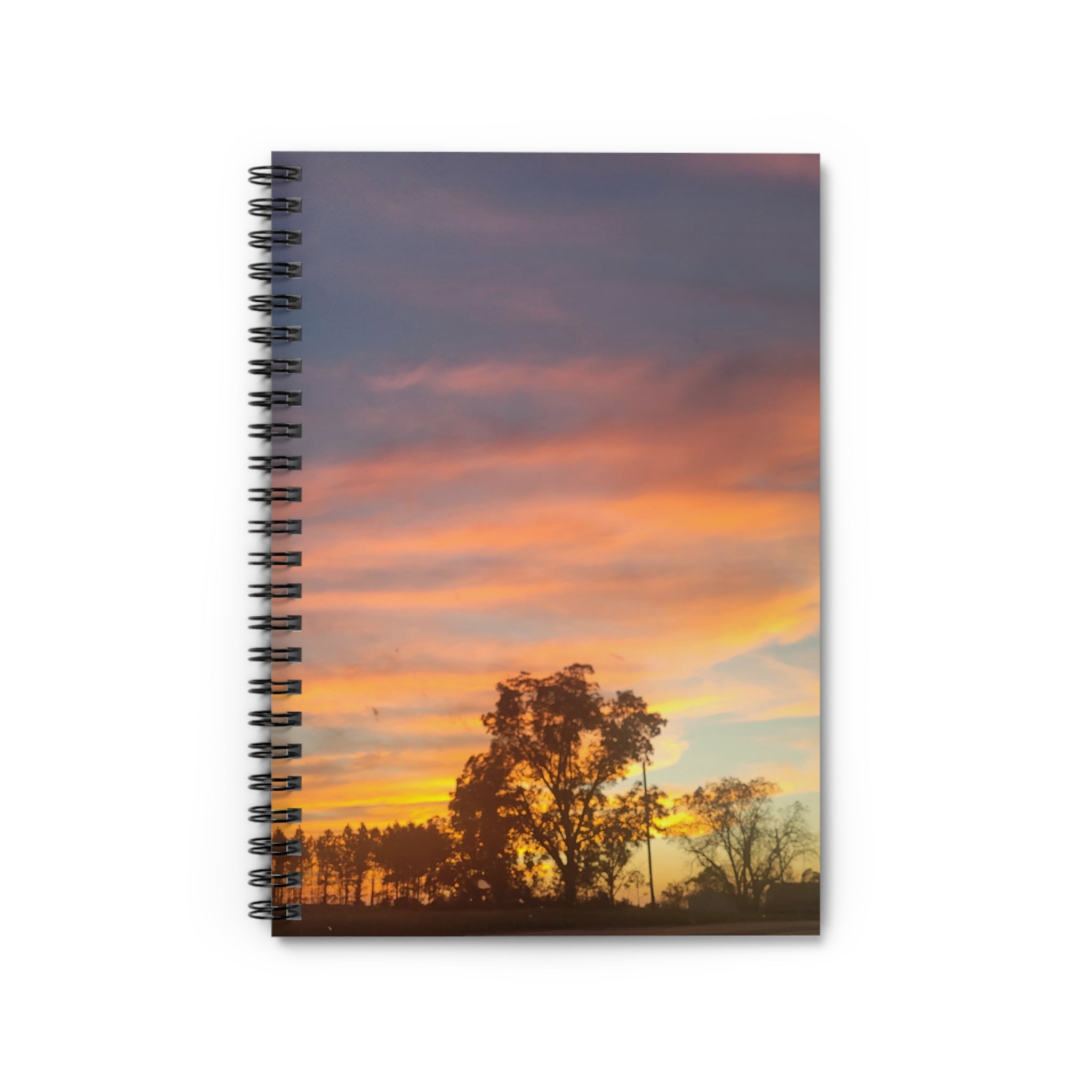 Journal | Sunset Tree Silhouette Spiral Notebook for Notes & Sketches