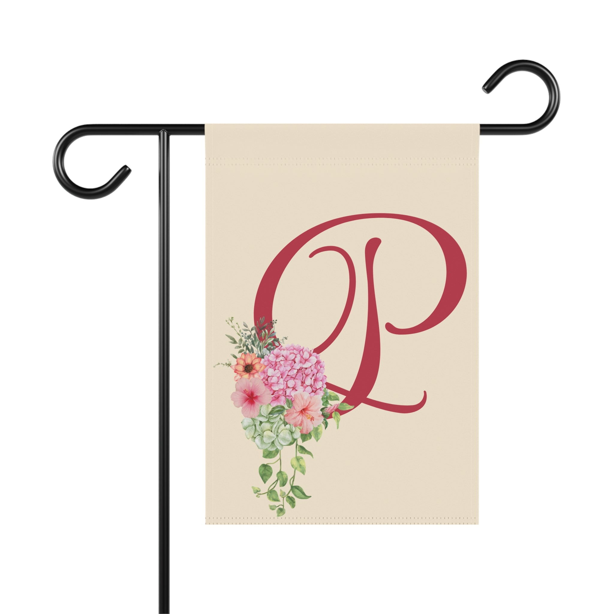 Home & Garden Banner | 'P' Monogram Vivid Elegant Garden Flag