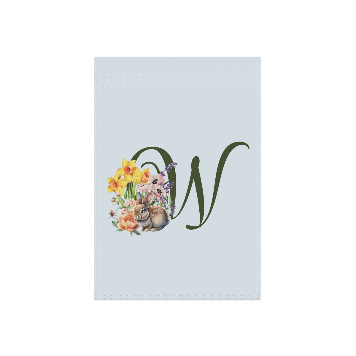 Monogram W Garden Flag
