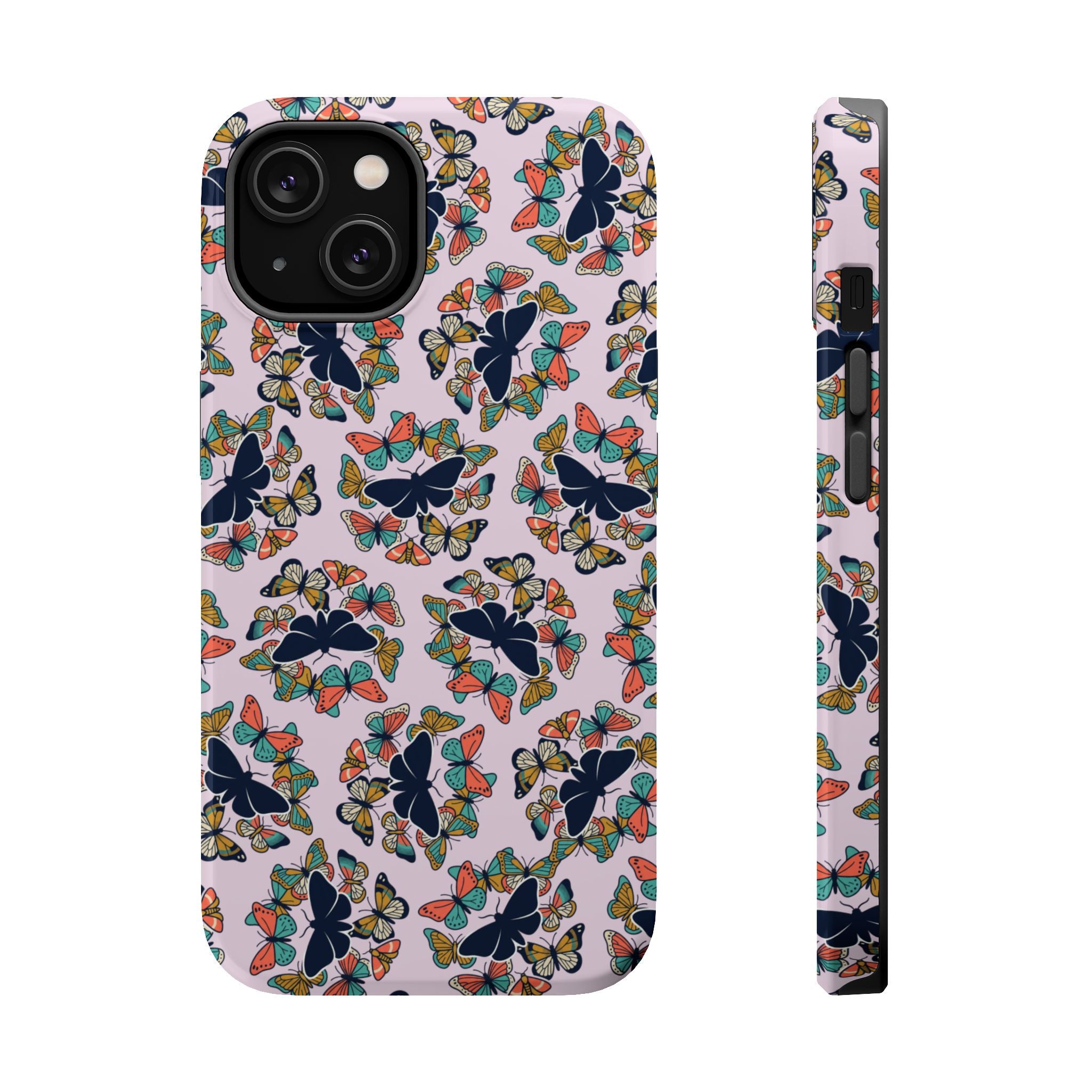 Phone Cases | Pastel Butterflies and Moths Pattern Magnetic Impact-Resistant Case