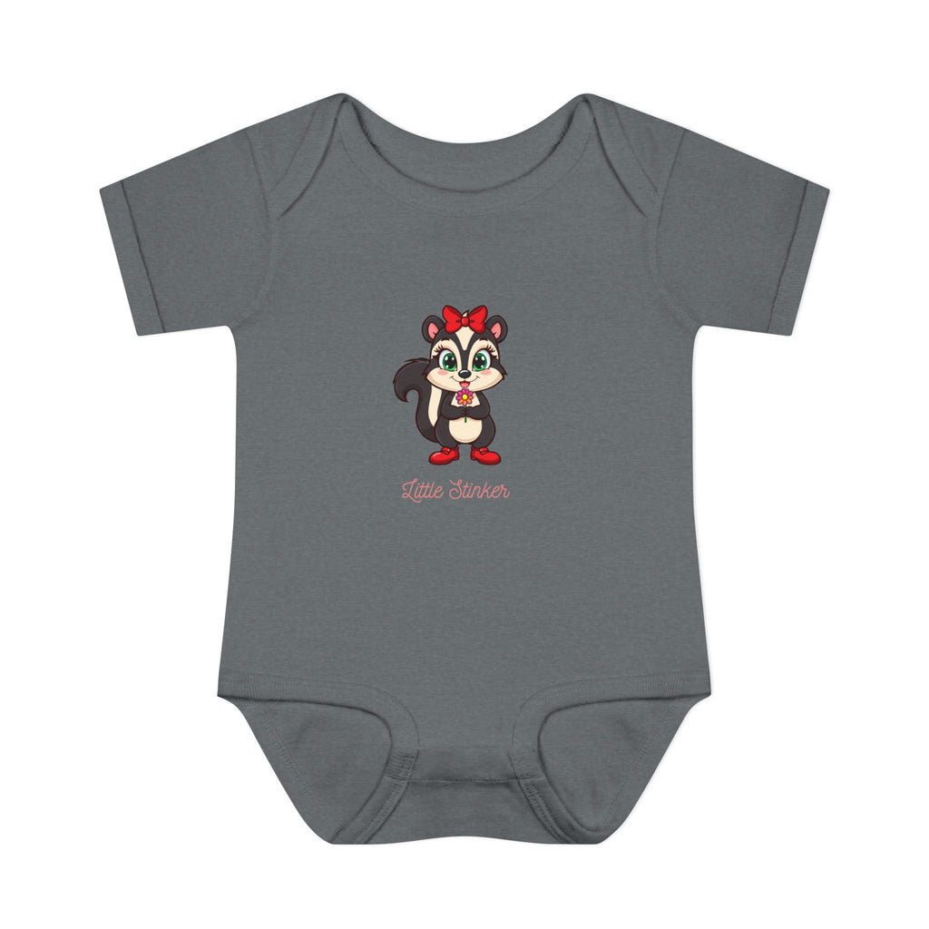 Baby Bodysuit | Cute Skunk Cartoon 'Little Stinker' Graphic Infant Onesie