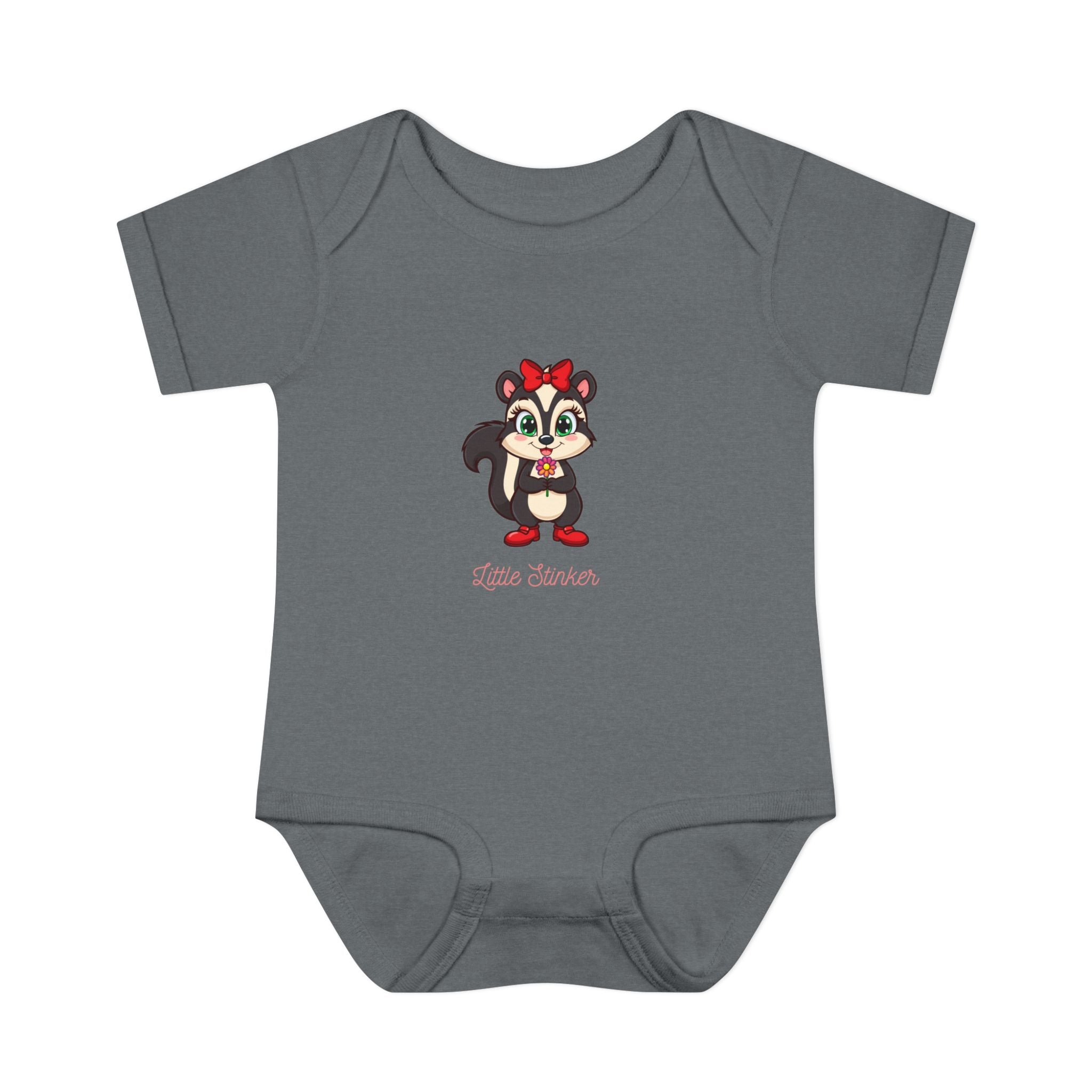 Baby Bodysuit | Cute Skunk Cartoon 'Little Stinker' Graphic Infant Onesie