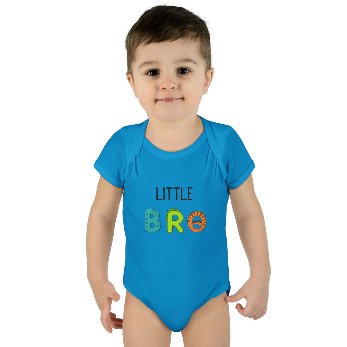 Little Bro Dino Letters Onesie