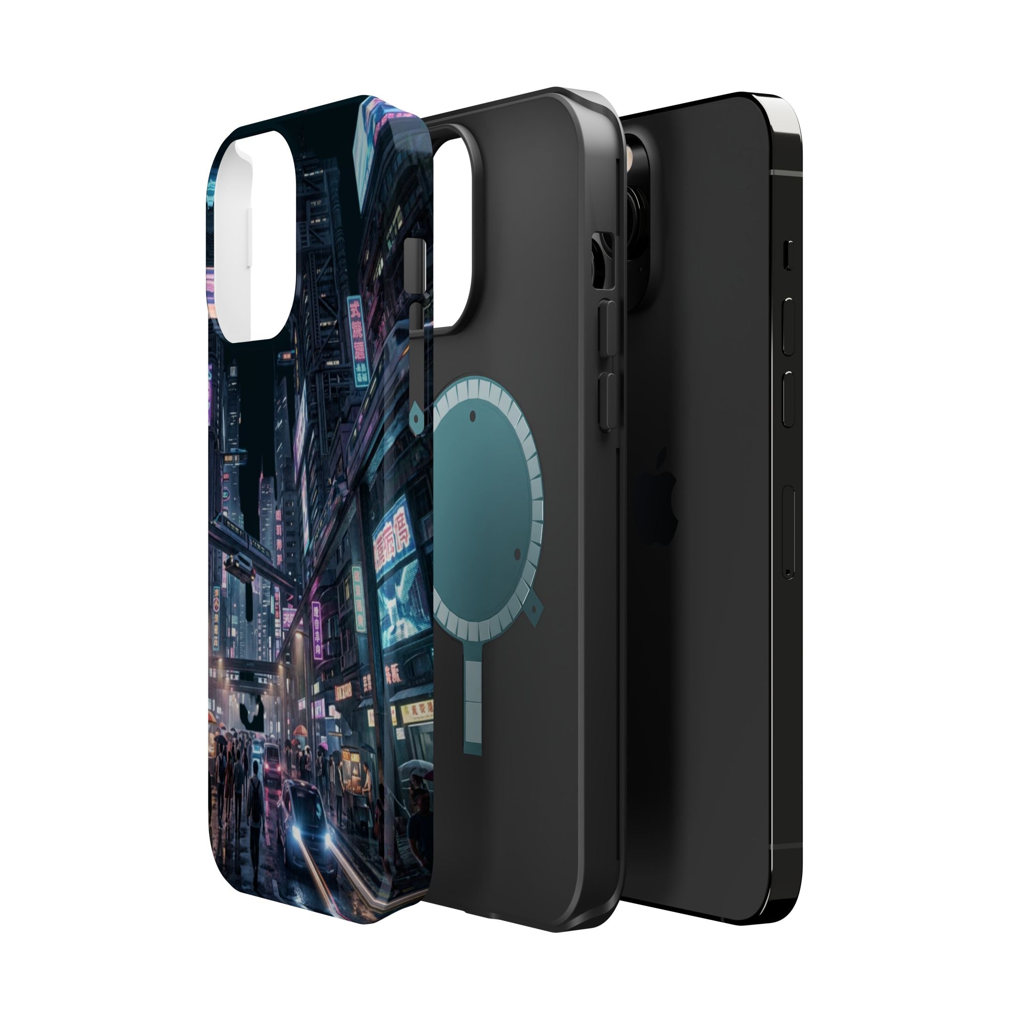 Phone Case | Cyberpunk City Magnetic Impact-Resistant Phone Cover