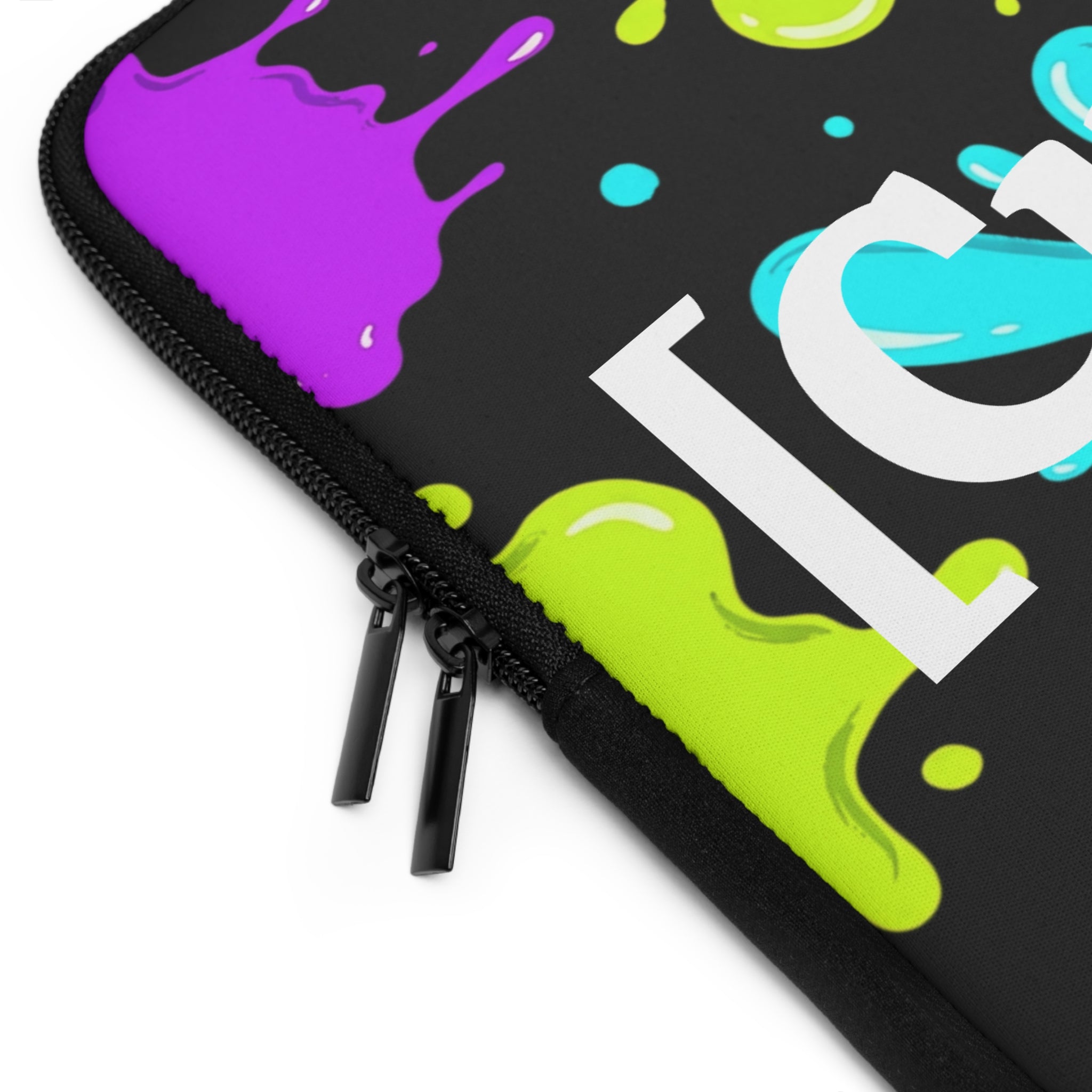 Laptop Sleeve | Personalized Neon Paint Splat Protective Case