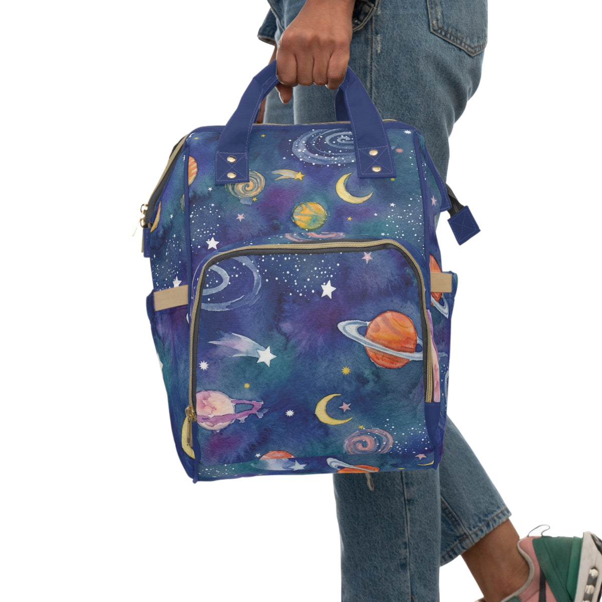 Diaper Backpack | Galaxy Print Multifunctional Nappy Bag