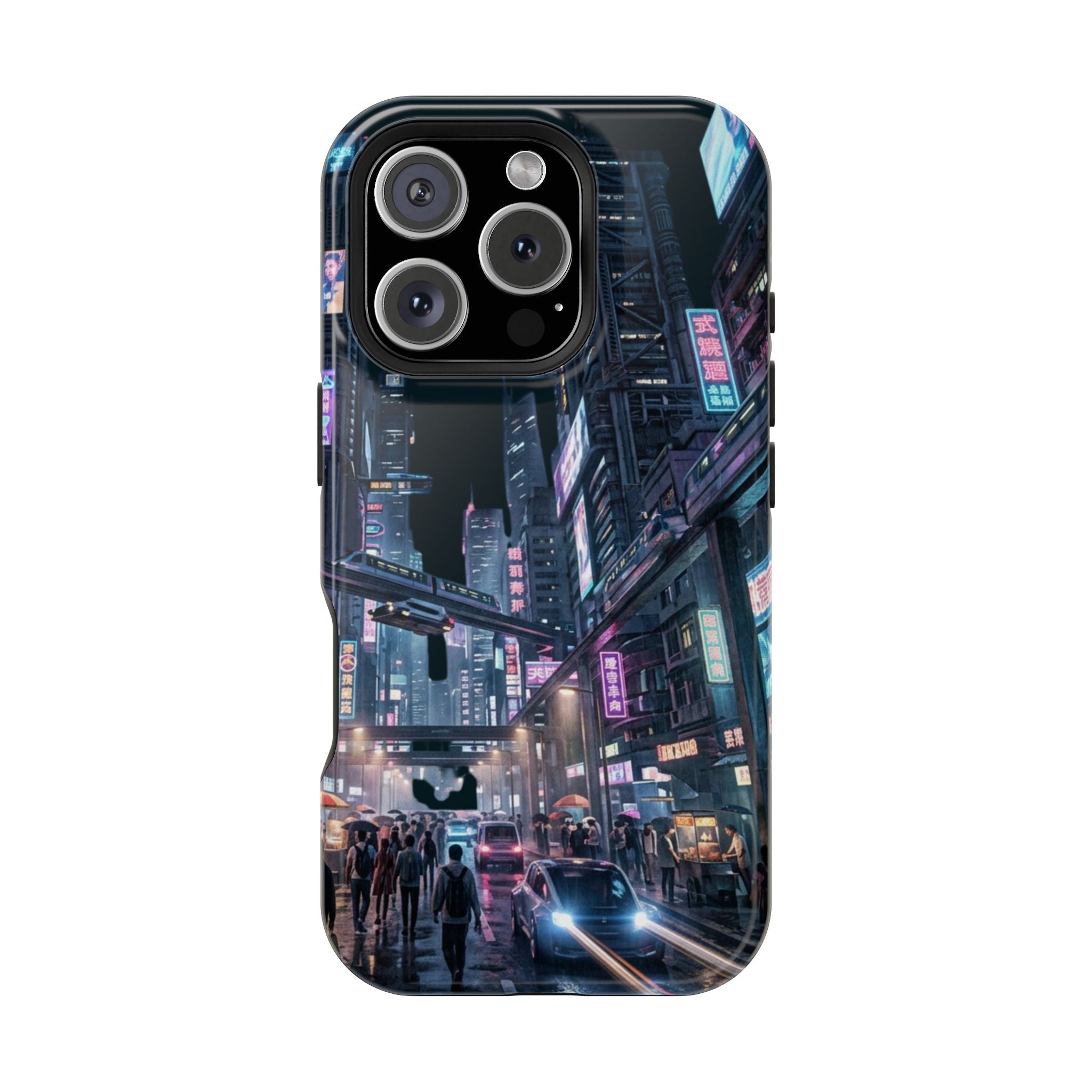 Phone Case | Cyberpunk City Magnetic Impact-Resistant Phone Cover