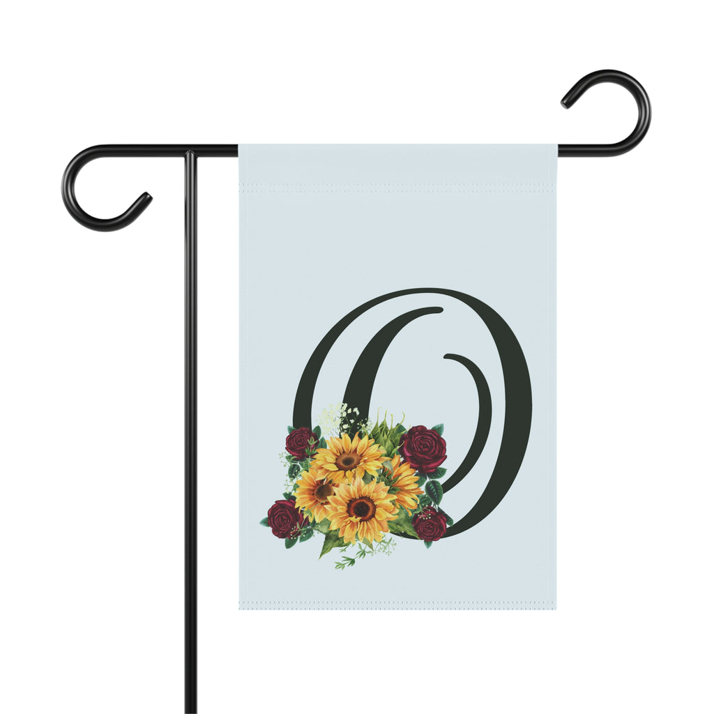 Home & Garden Banner | 'O' Monogram Sunflower & Rose Flag