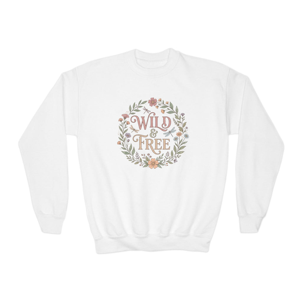 "Wild & Free" Floral Crewneck Sweatshirt