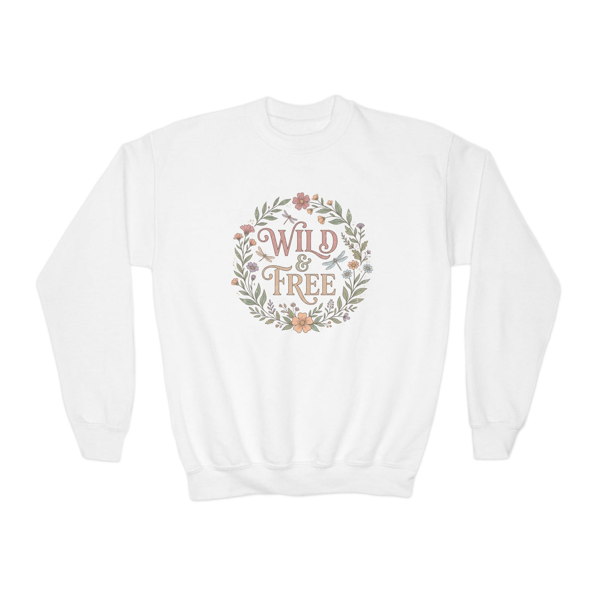 "Wild & Free" Floral Crewneck Sweatshirt