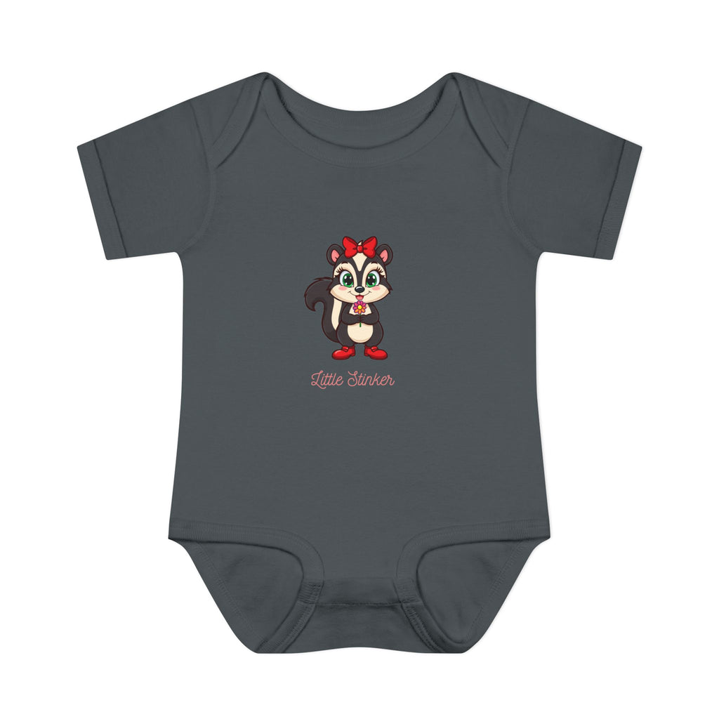 Baby Bodysuit | Cute Skunk Cartoon 'Little Stinker' Graphic Infant Onesie