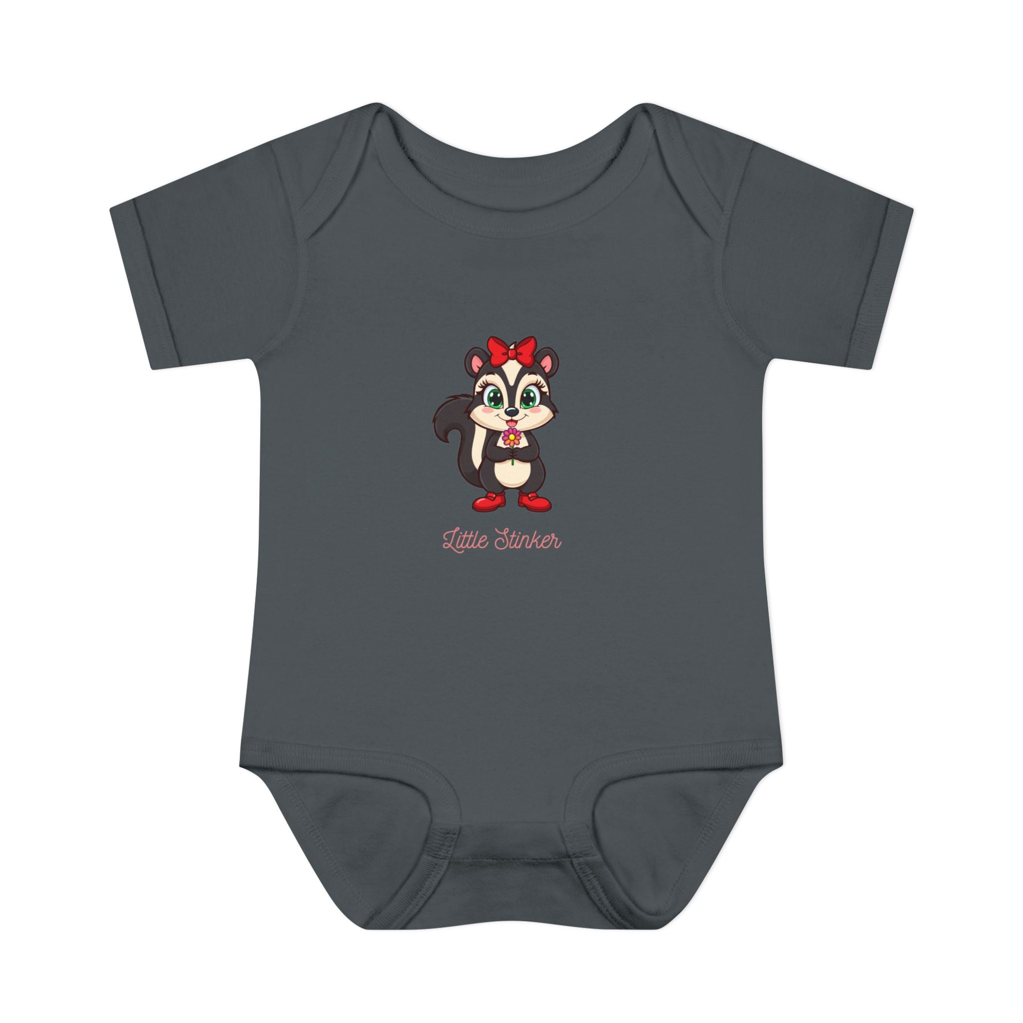 Baby Bodysuit | Cute Skunk Cartoon 'Little Stinker' Graphic Infant Onesie