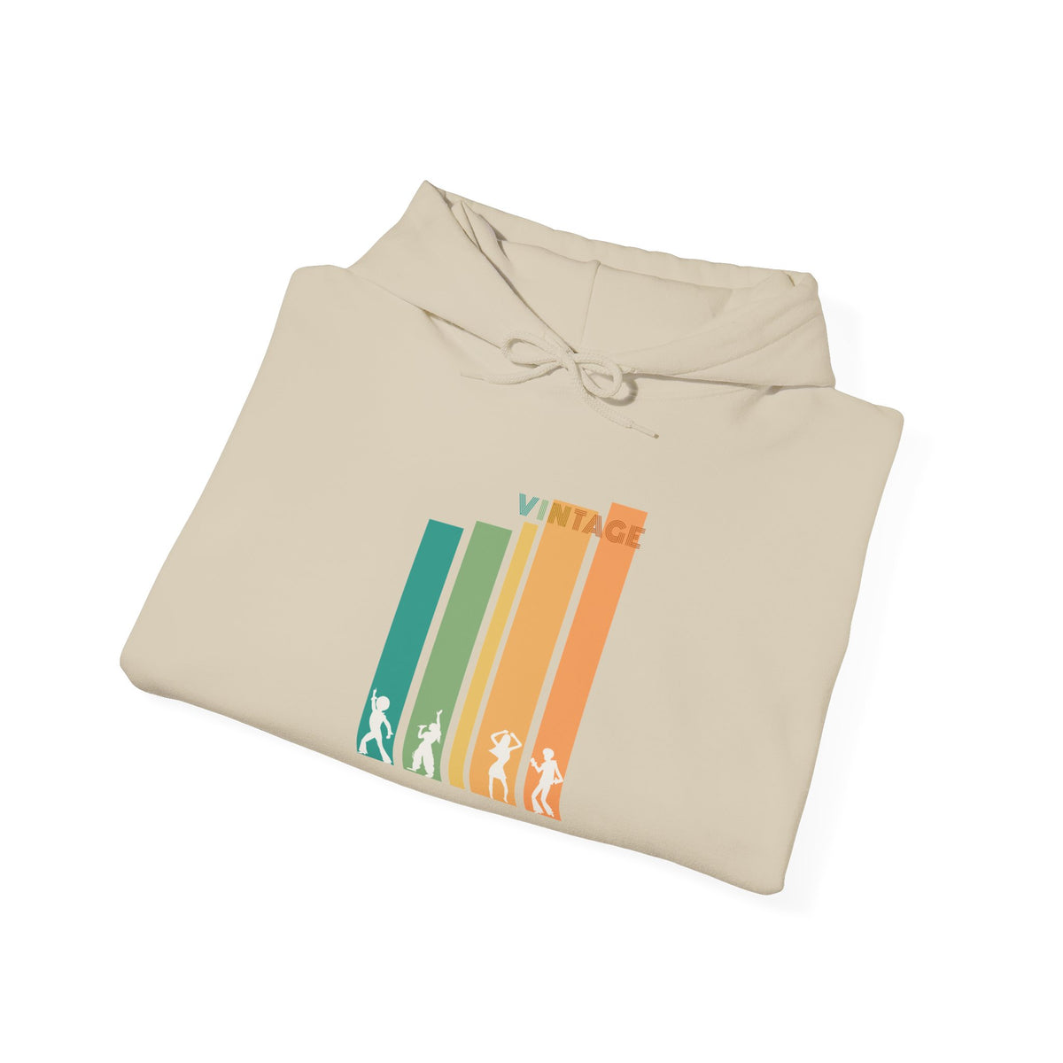 Retro Vertical Bars 'Vintage' Hoodie