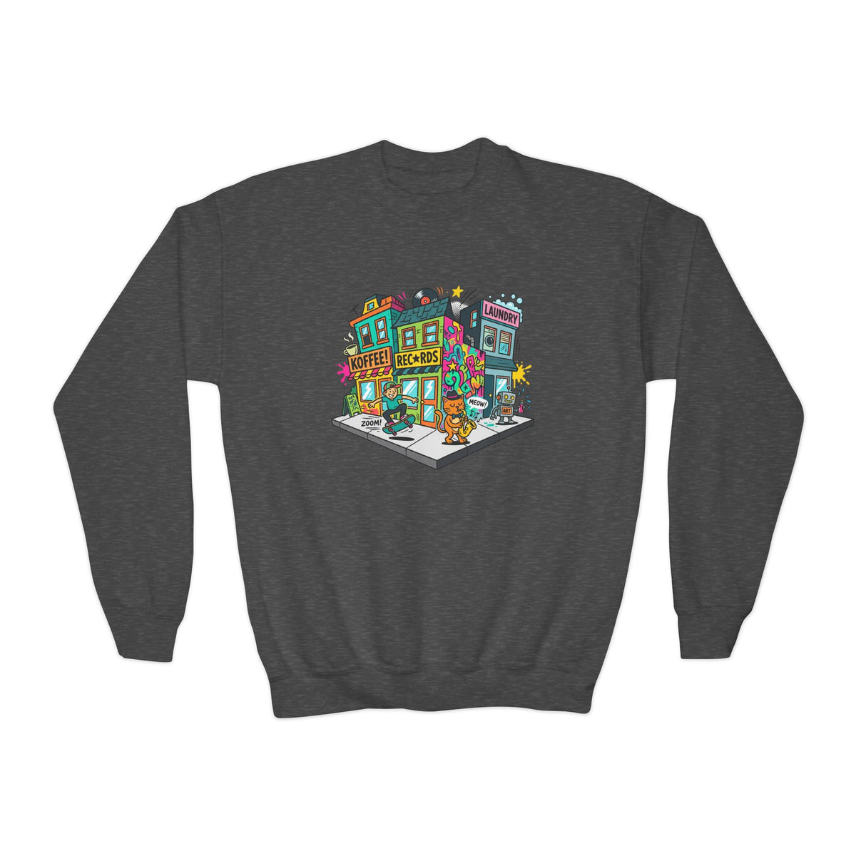 Colorful City Life Crewneck Sweatshirt