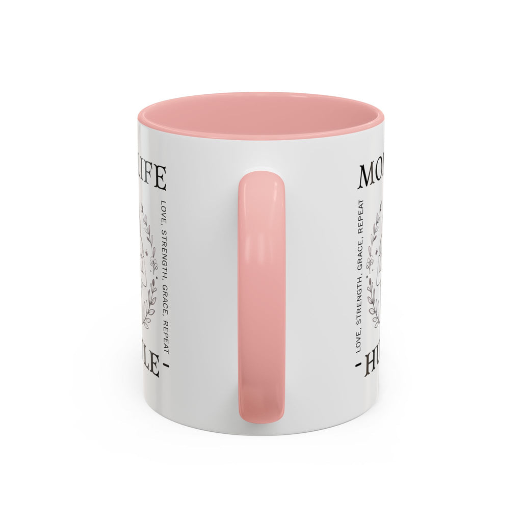 Mom Life Hustle Coffee Mug | Mom Life Accent Ceramic Mug 11/15oz