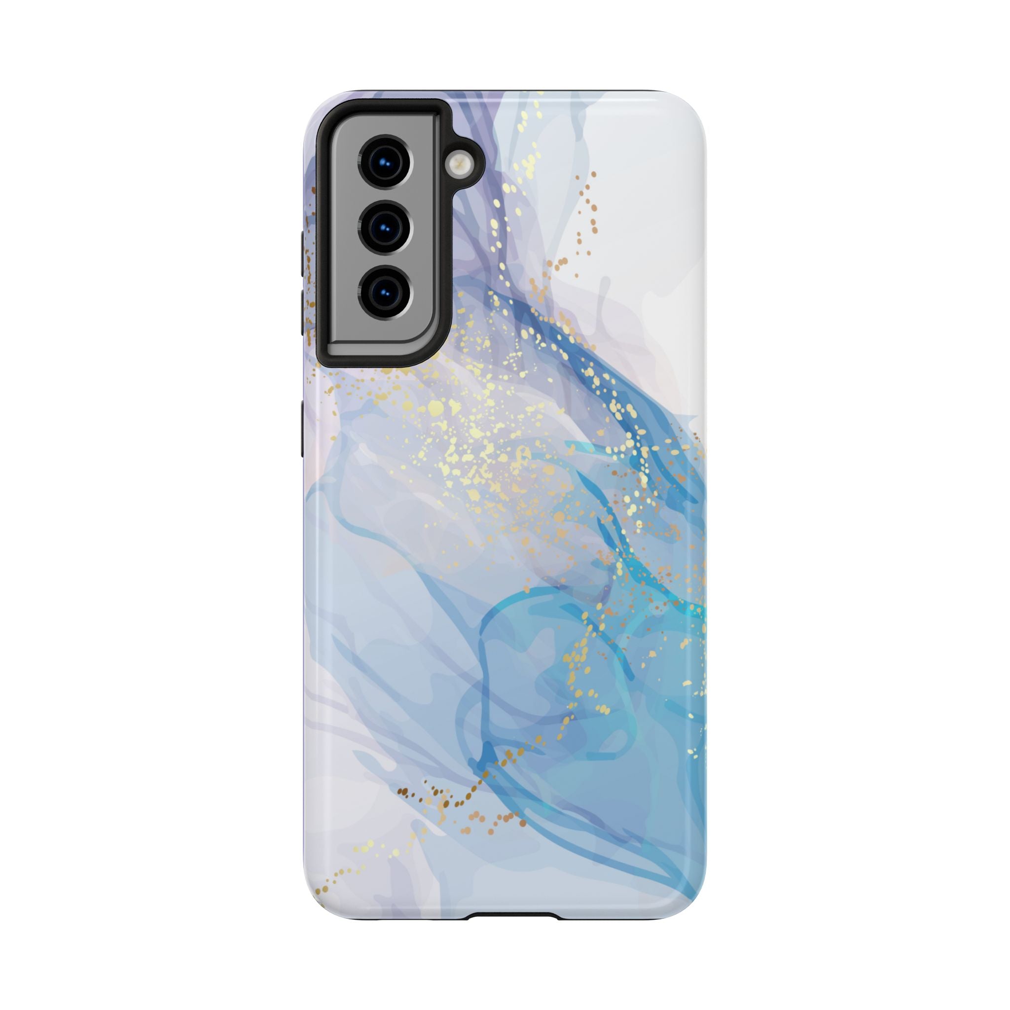 Phone Case | Gold Fleck Blue Marble Tough Protective Phone Cover