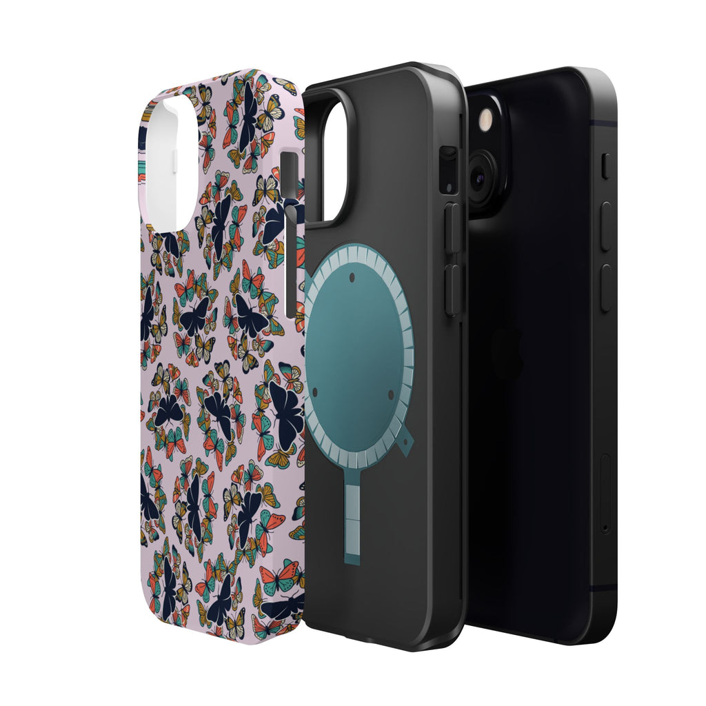 Phone Cases | Pastel Butterflies and Moths Pattern Magnetic Impact-Resistant Case