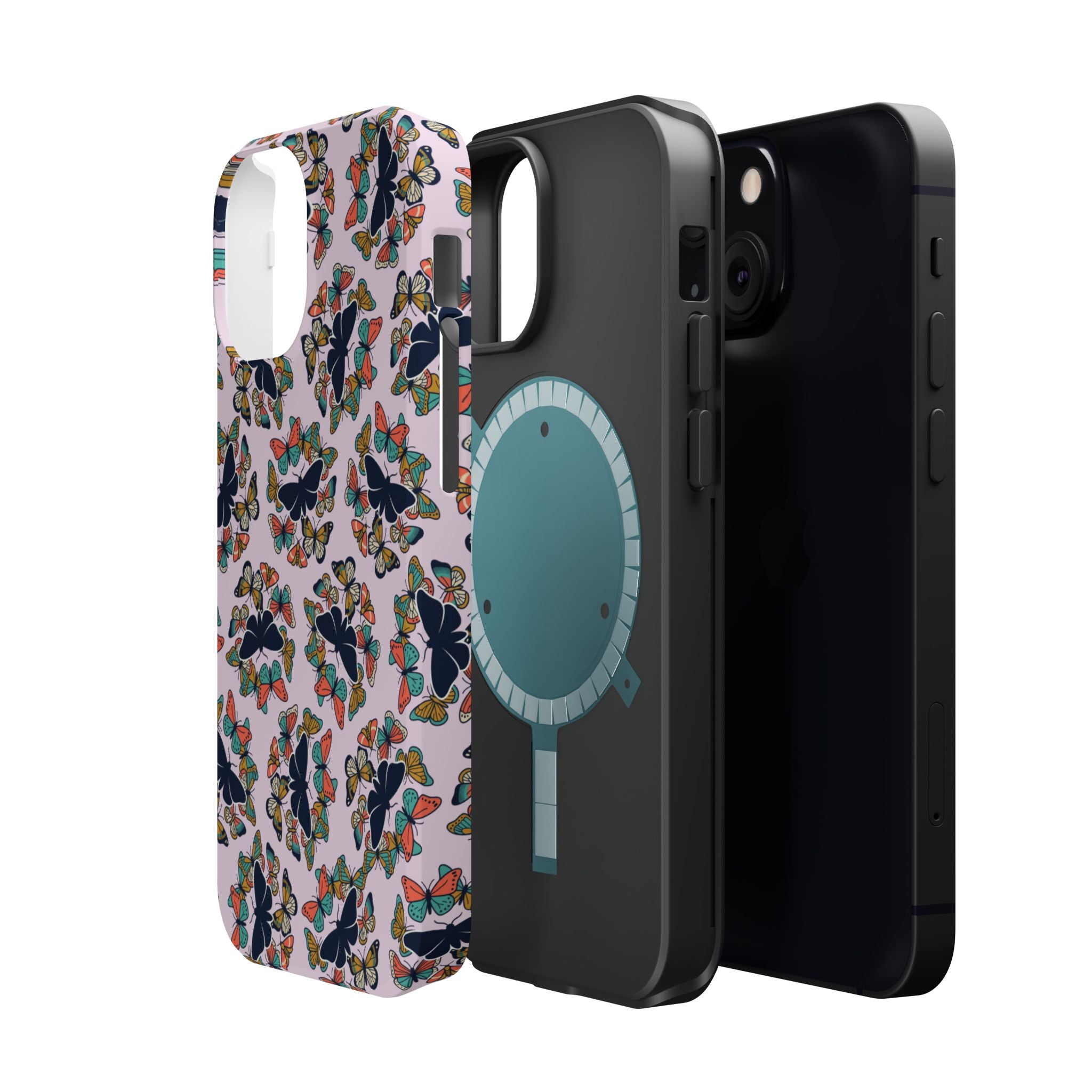 Phone Cases | Pastel Butterflies and Moths Pattern Magnetic Impact-Resistant Case