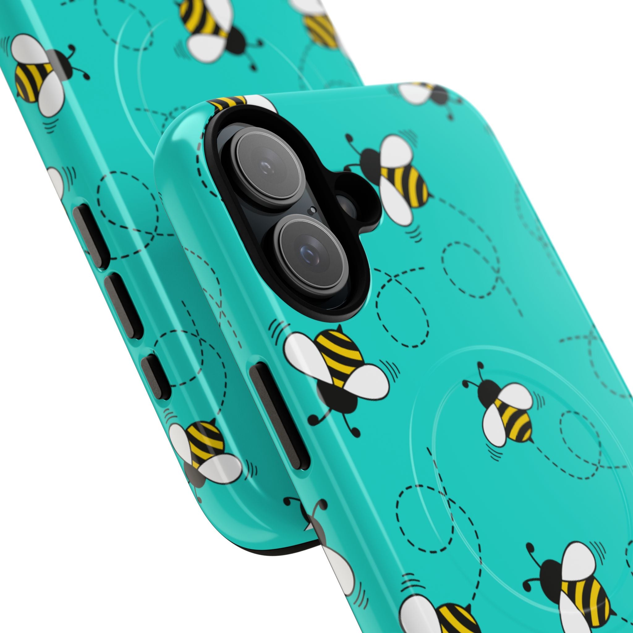 Phone Case | Cute Turquoise Bumblebee Tough Magnetic Phone Case