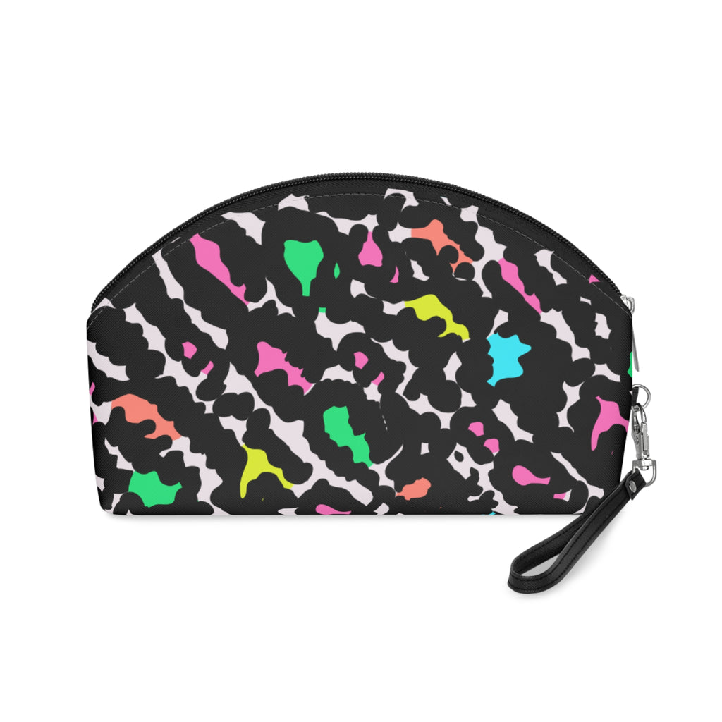 Cosmetic Pouch | Colorful Leopard Print Makeup Bag