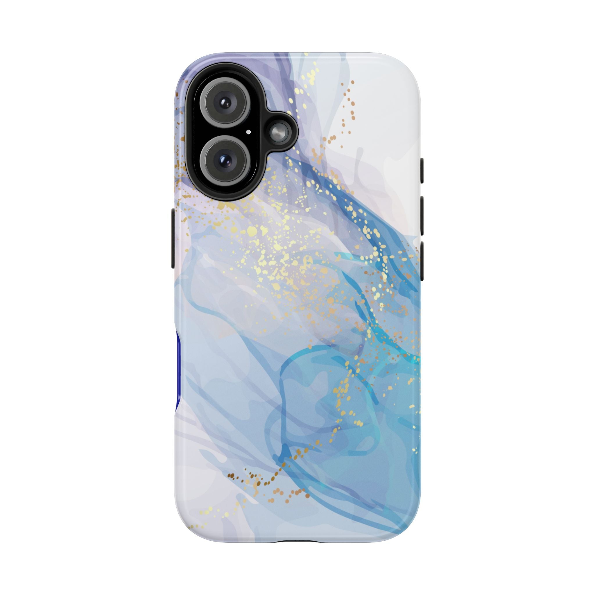 Phone Case | Gold Fleck Blue Marble Tough Protective Phone Cover