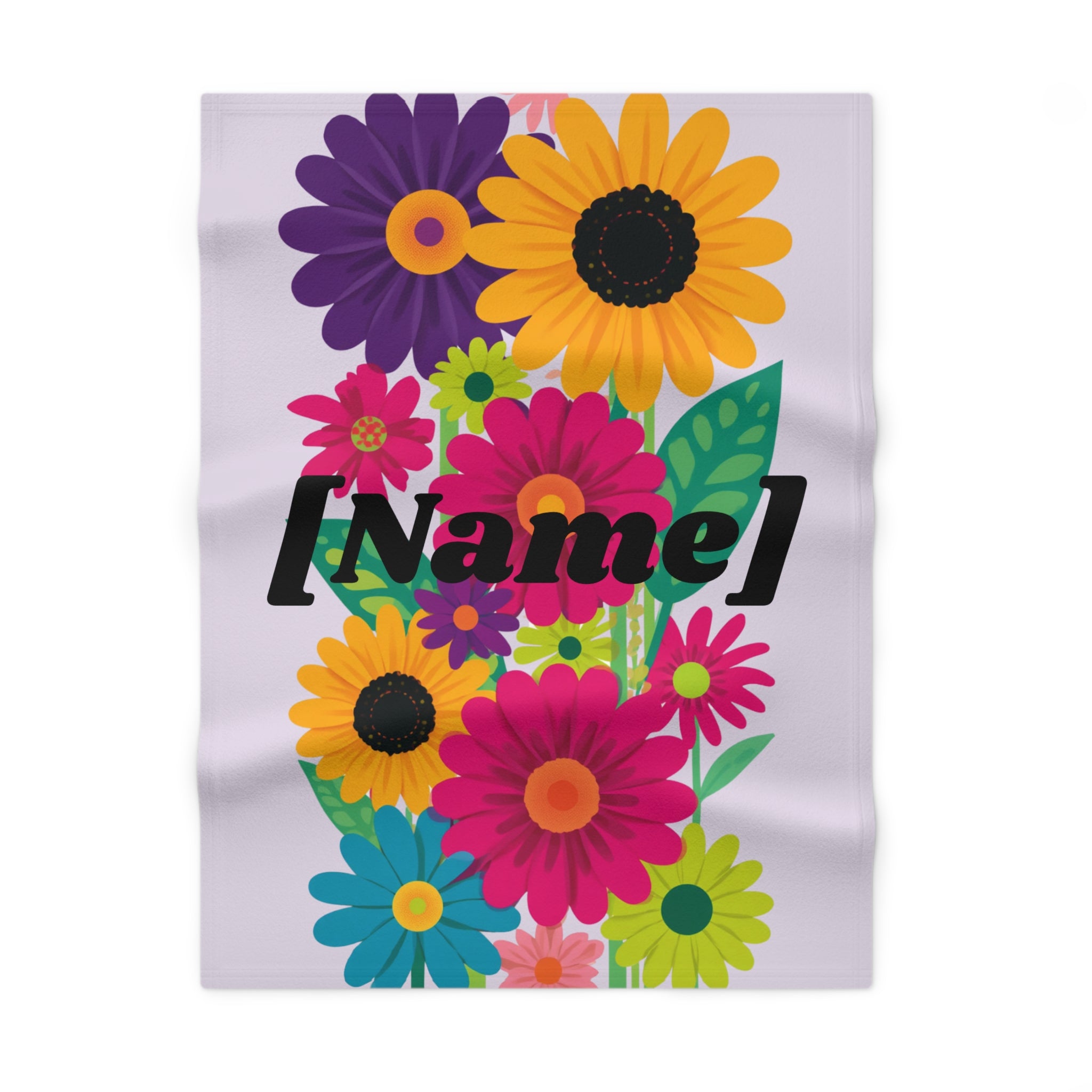 Baby Blanket | Colorful Floral & Soft Fleece Personalized Infant Throw