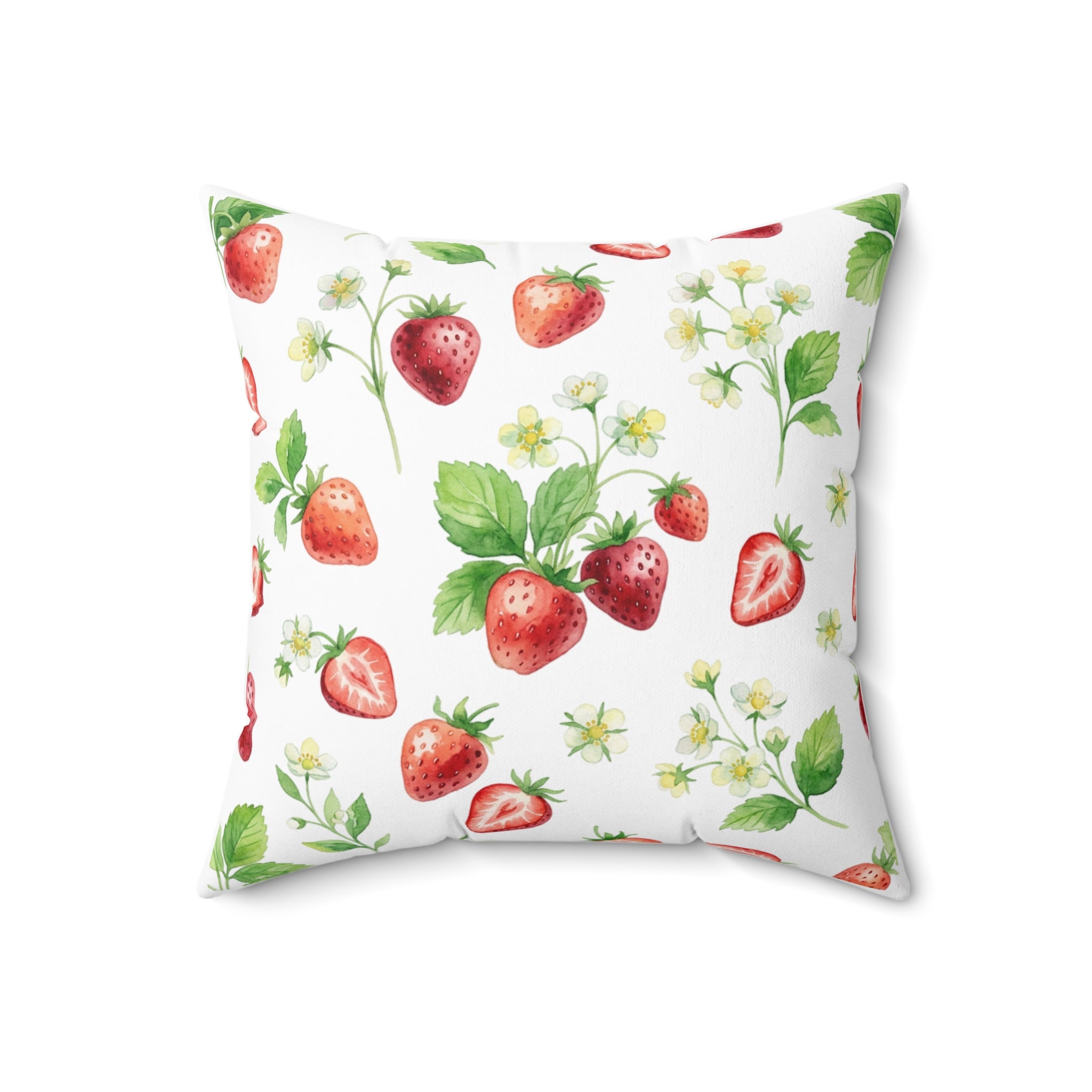 Throw Pillow | Strawberries Pattern Accent Pillow