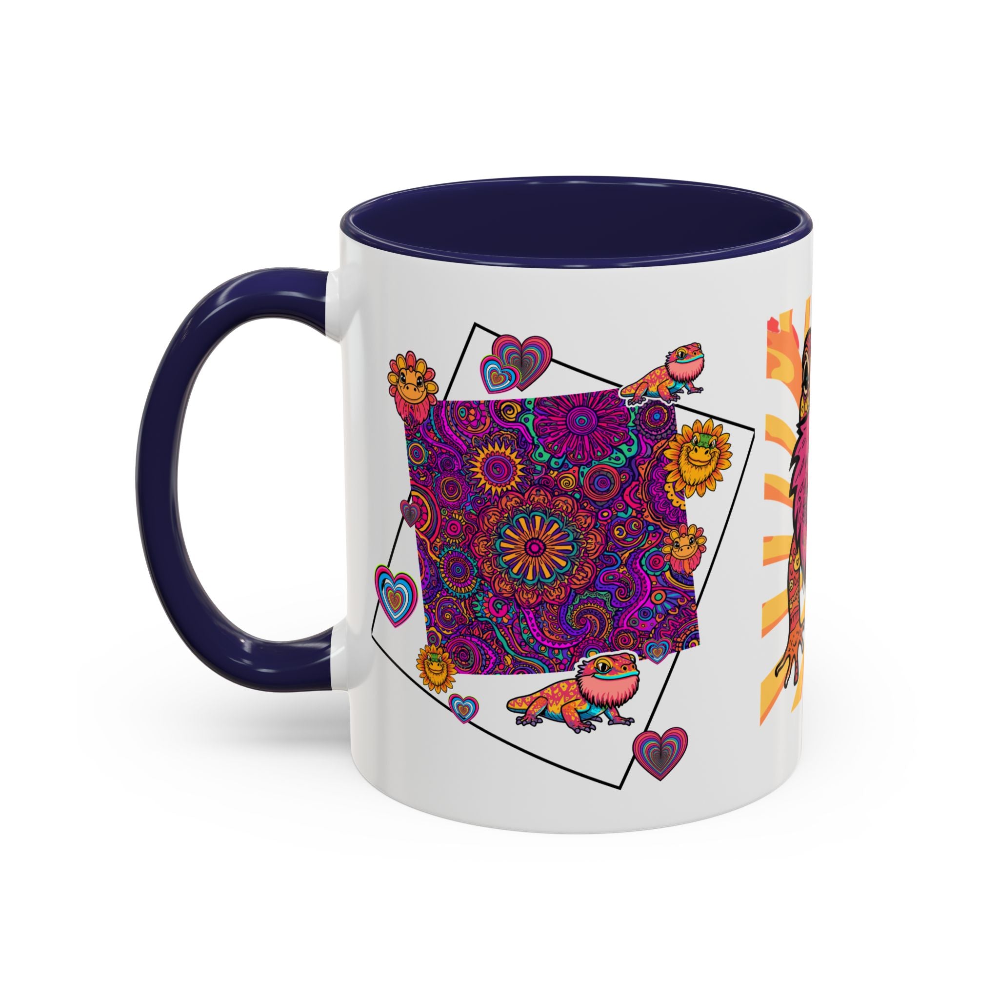 Coffee Mug | Psychedelic Lizards Accent Ceramic Mug
