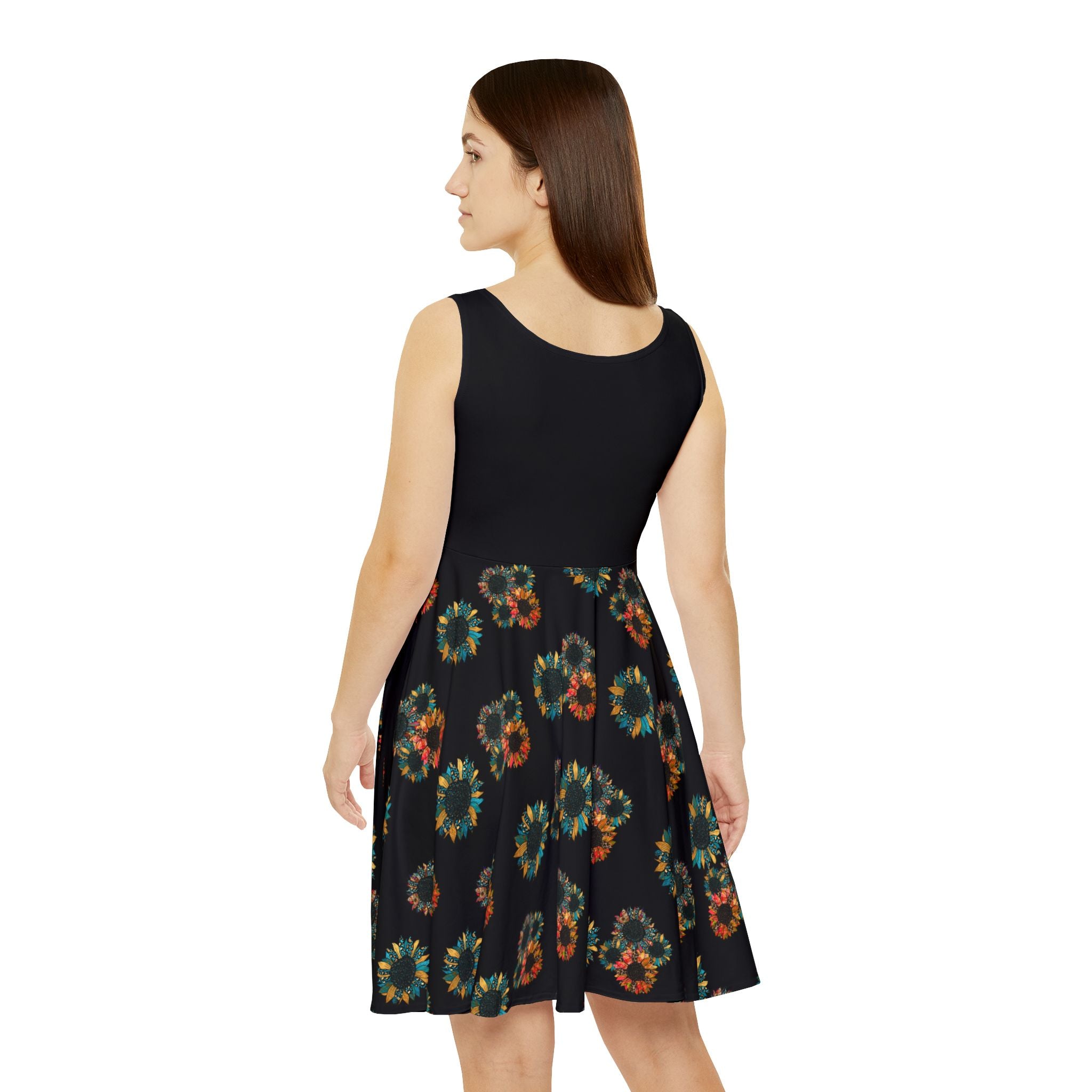 Women's Skater Dress | Boho Sunflower Summer Dress