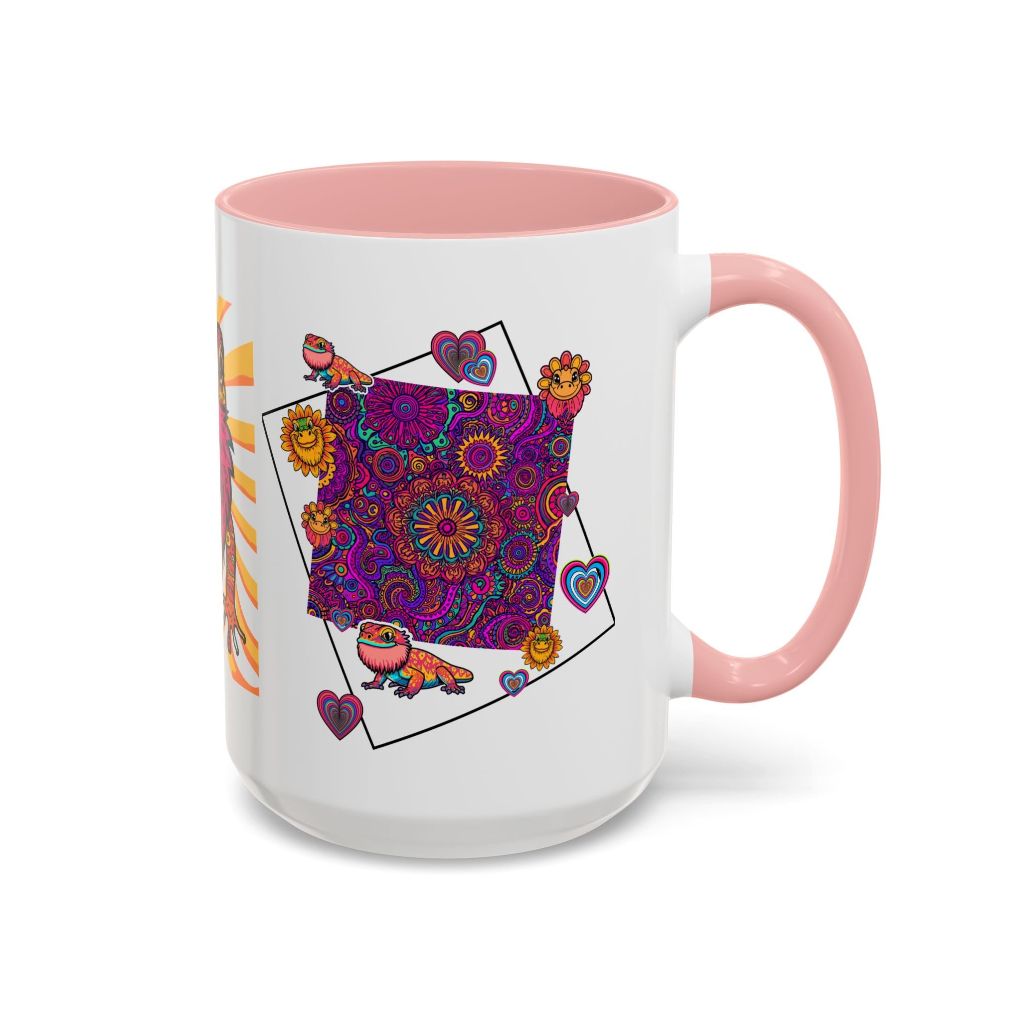 Coffee Mug | Psychedelic Lizards Accent Ceramic Mug