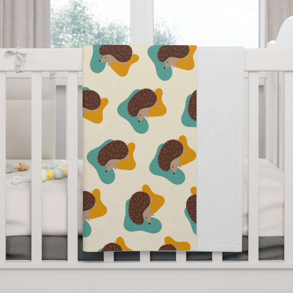 Baby Blanket | Cute Hedgehog Fleece Throw for Nursery