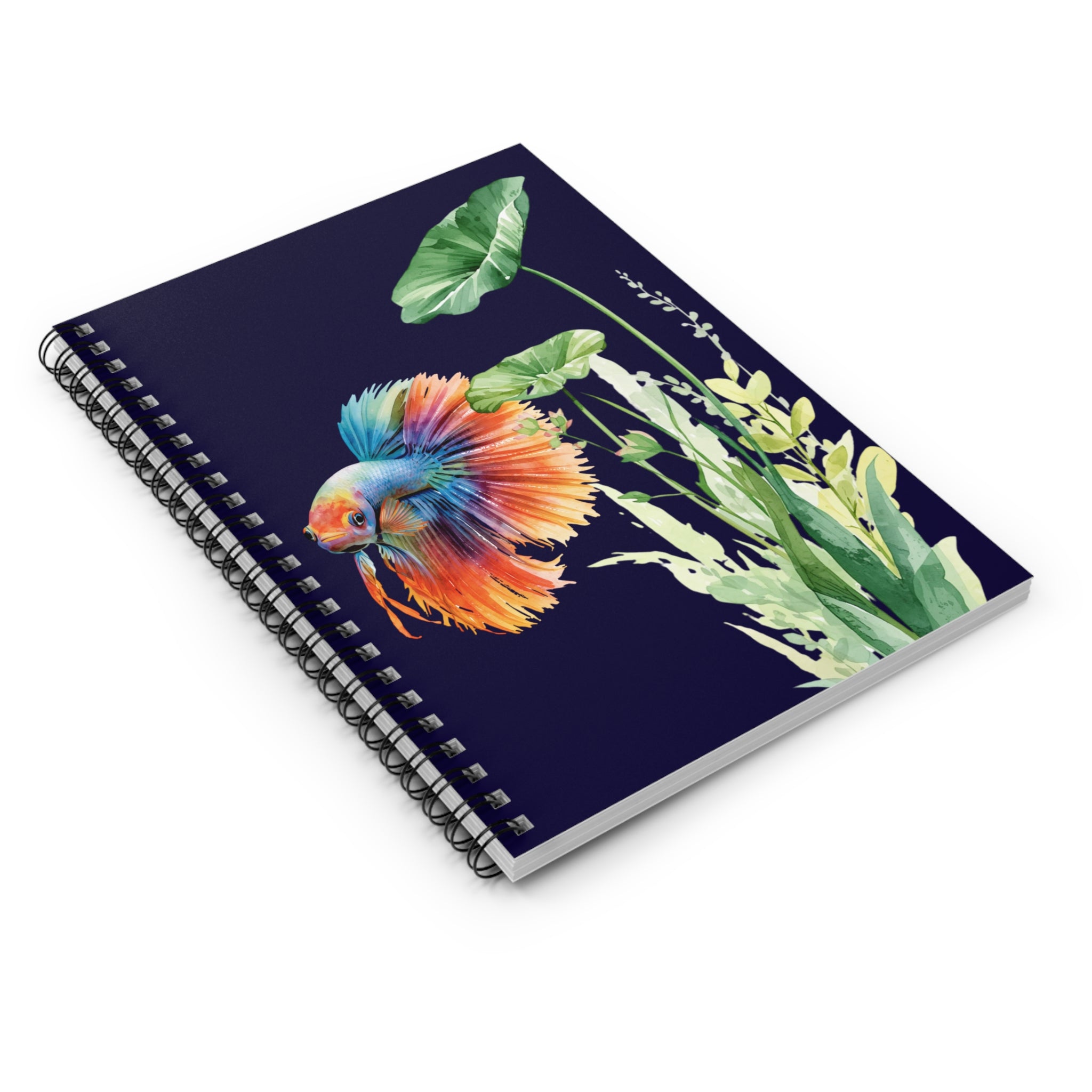 Journal | Watercolor Betta Fish Spiral Notebook