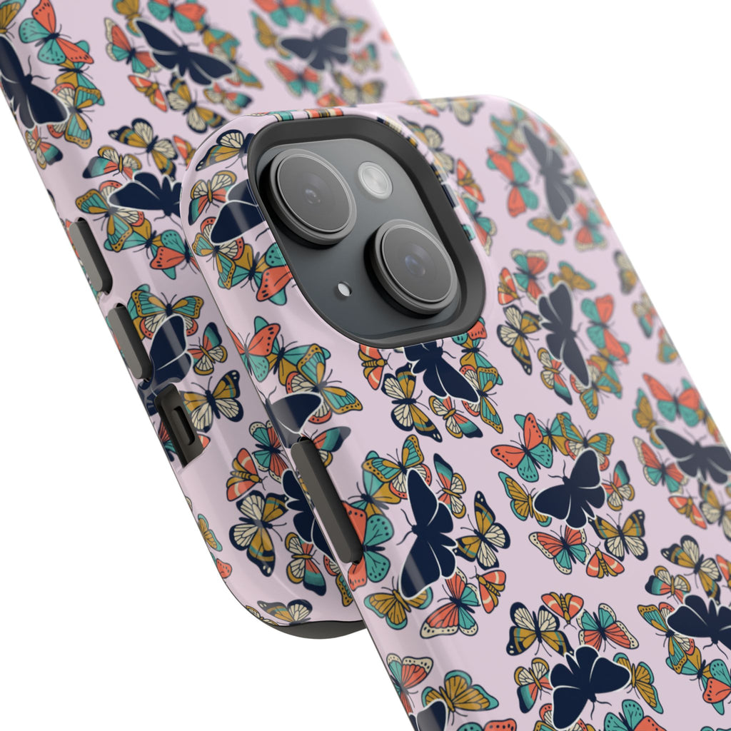 Phone Cases | Pastel Butterflies and Moths Pattern Magnetic Impact-Resistant Case