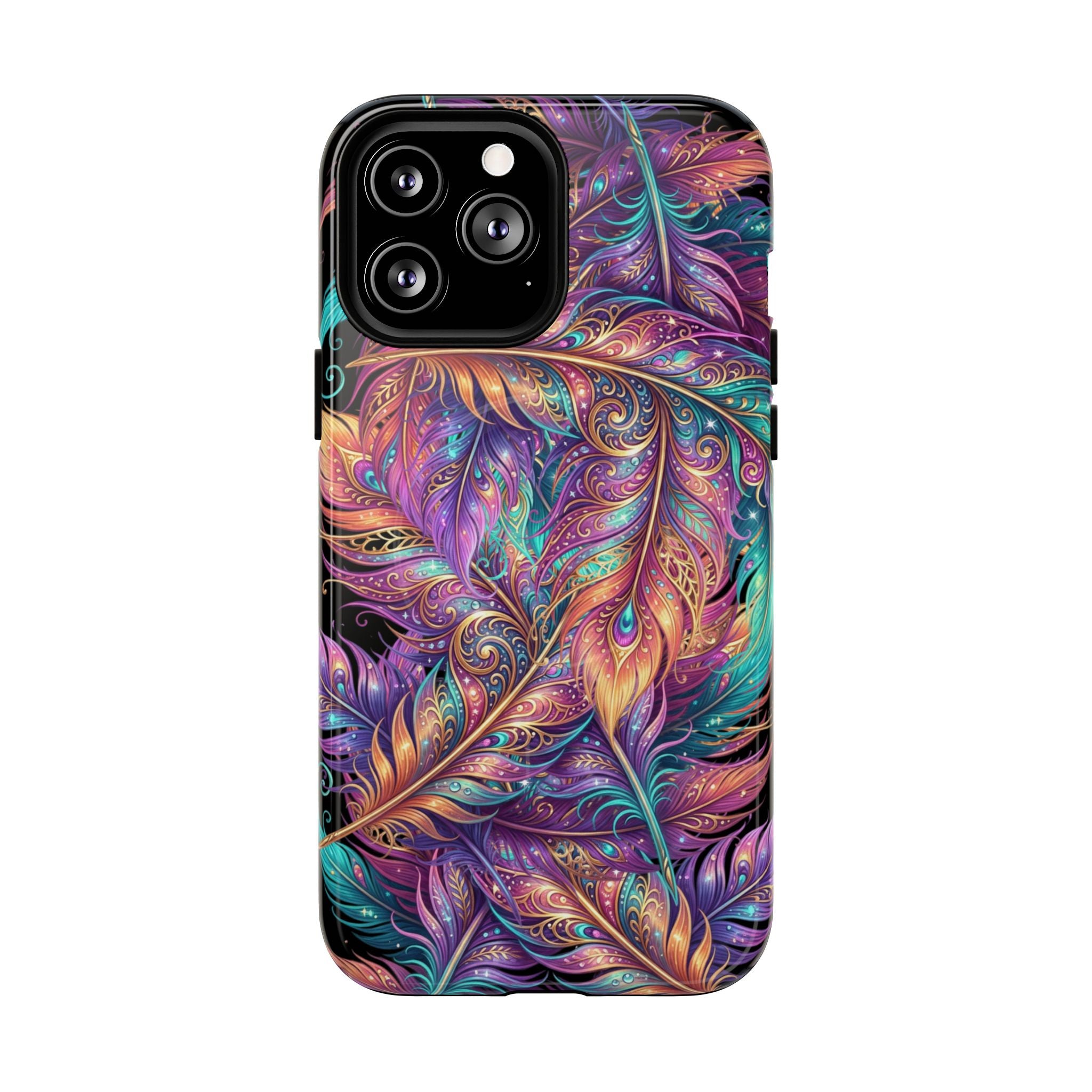 Phone Case | Colorful Feather Art Magnetic Tough Phone Cover