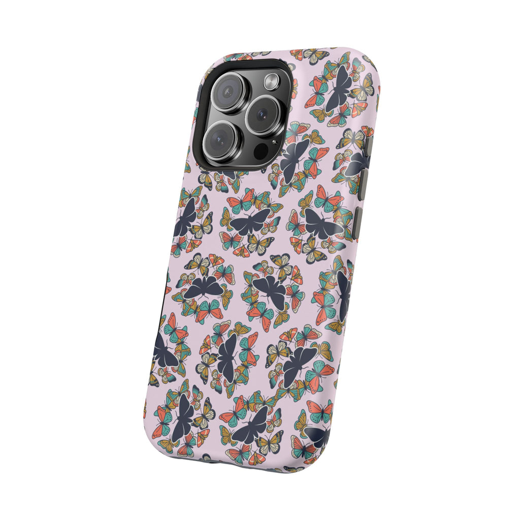 Phone Cases | Pastel Butterflies and Moths Pattern Magnetic Impact-Resistant Case