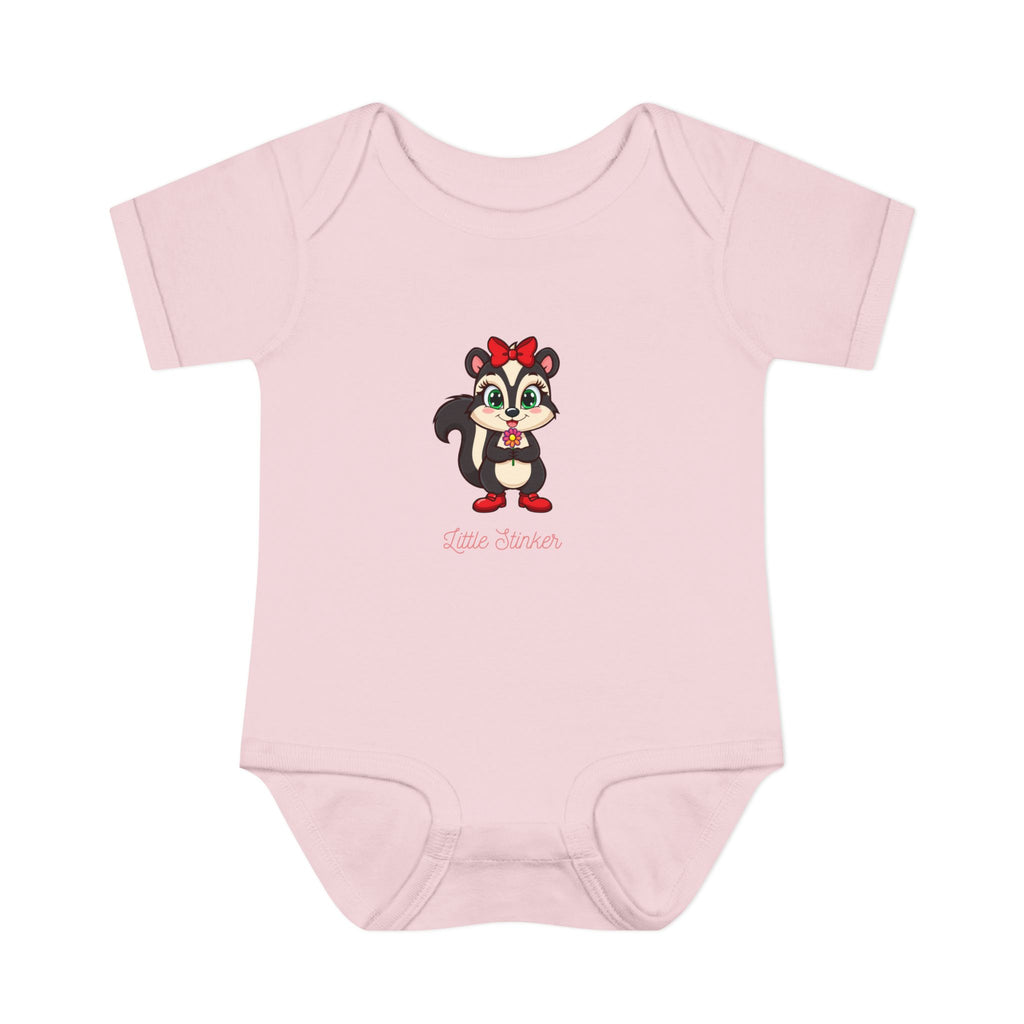 Baby Bodysuit | Cute Skunk Cartoon 'Little Stinker' Graphic Infant Onesie