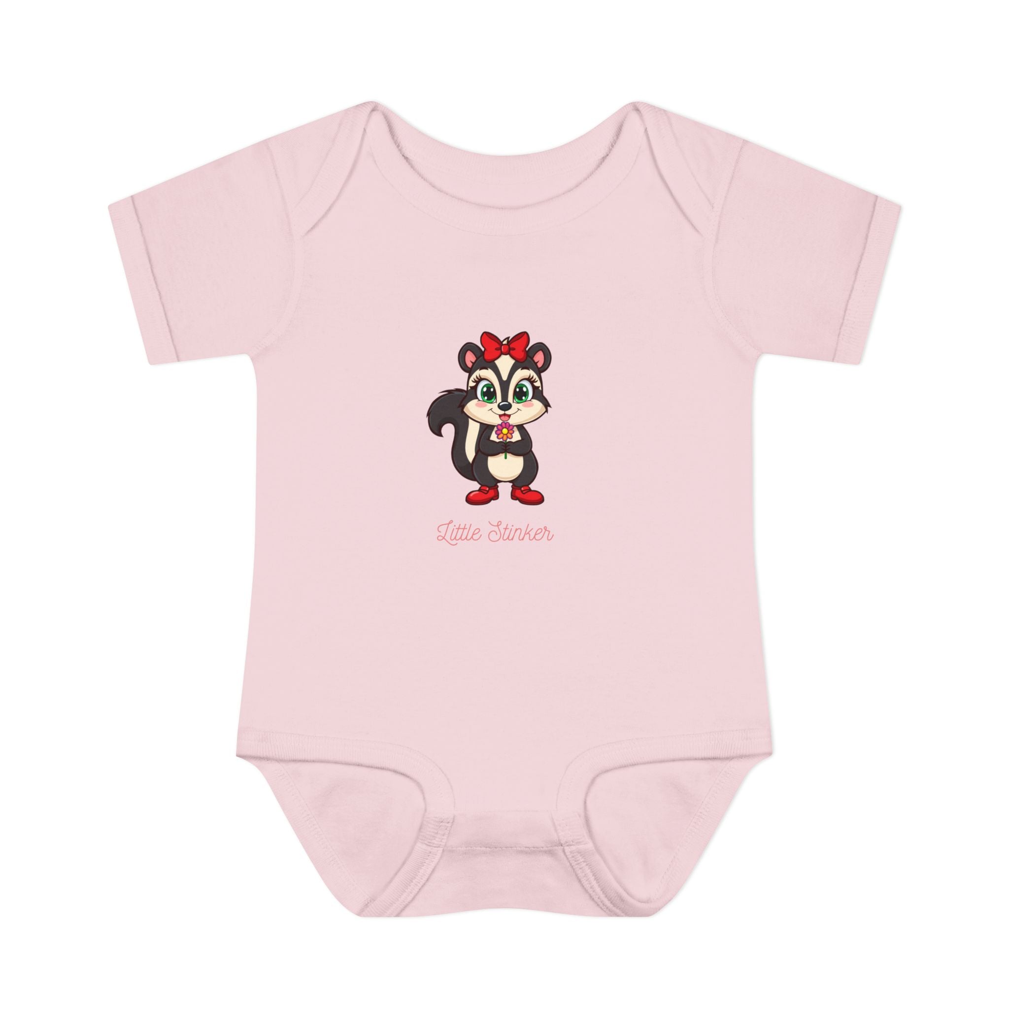 Baby Bodysuit | Cute Skunk Cartoon 'Little Stinker' Graphic Infant Onesie