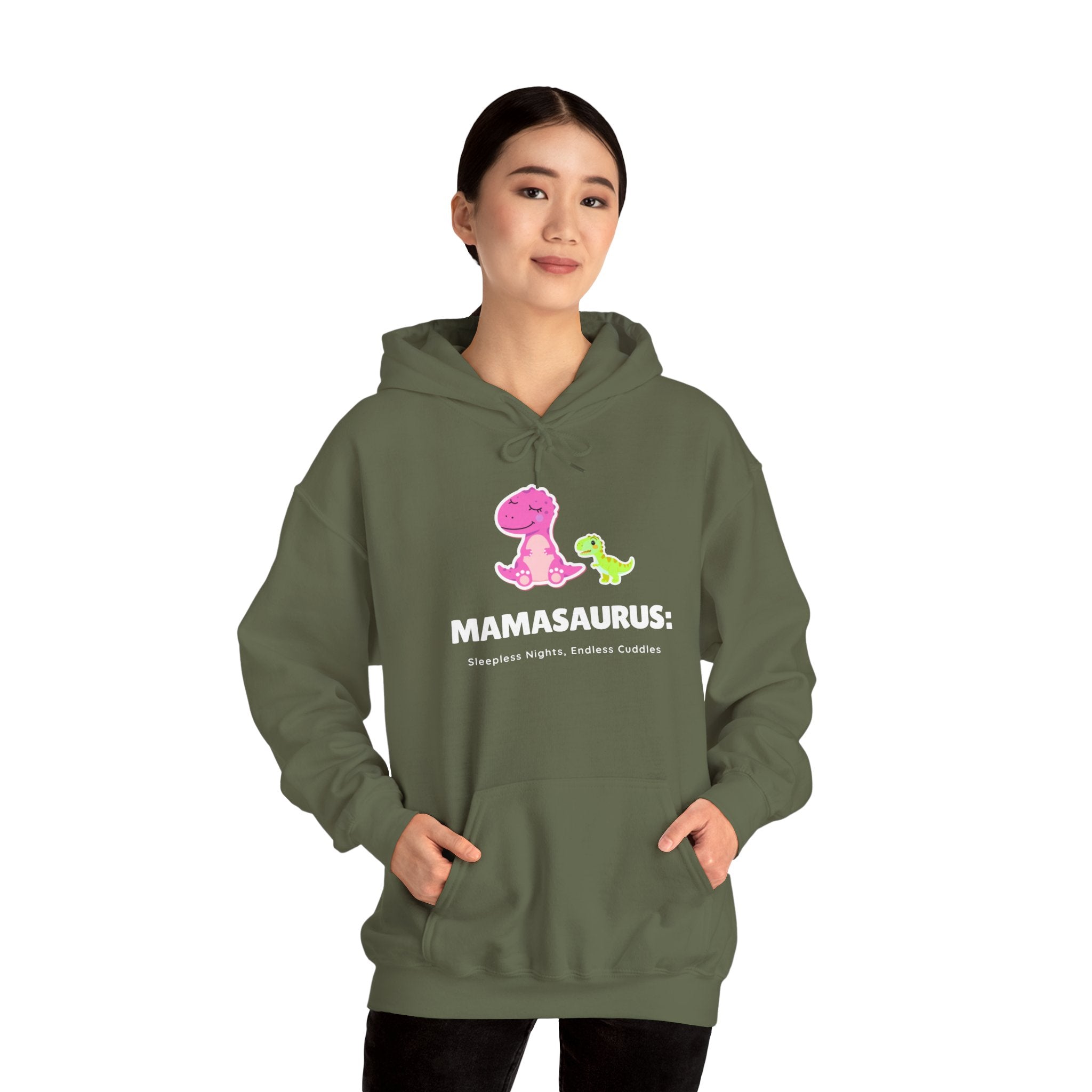 Hoodie | 'Mamasaurus' Pink Mama Dino with Baby Sweater