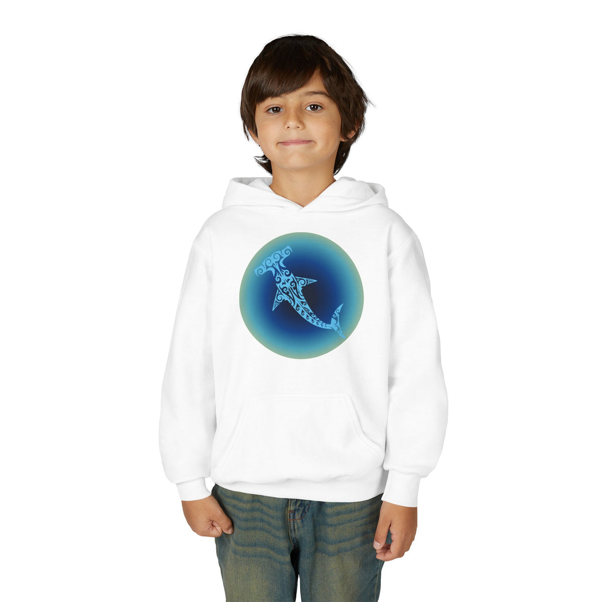 Tribal Hammerhead Youth Hoodie