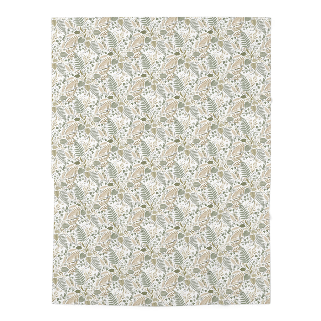 Baby Swaddle Blanket | Neutral Leaf Pattern Swaddle for Newborns