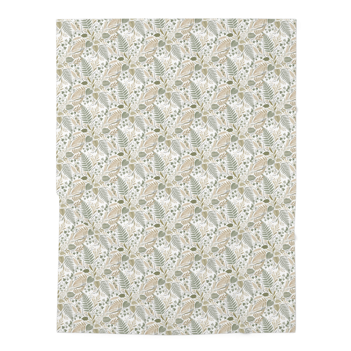 Baby Swaddle Blanket | Neutral Leaf Pattern Swaddle for Newborns