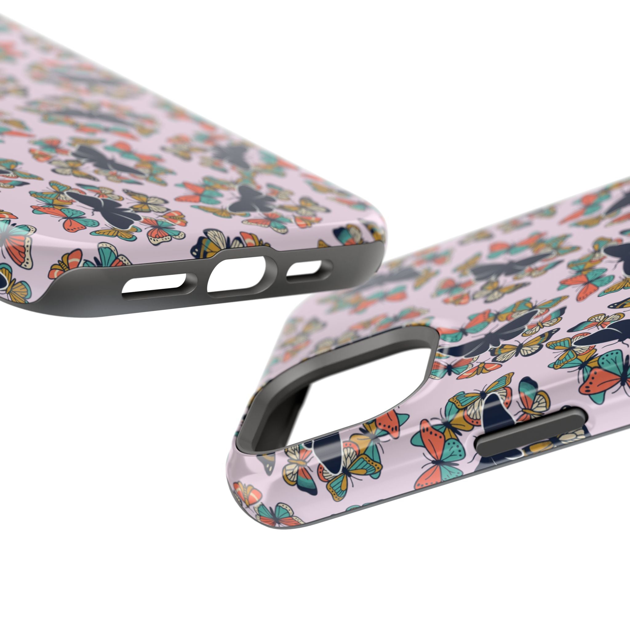 Phone Cases | Pastel Butterflies and Moths Pattern Magnetic Impact-Resistant Case