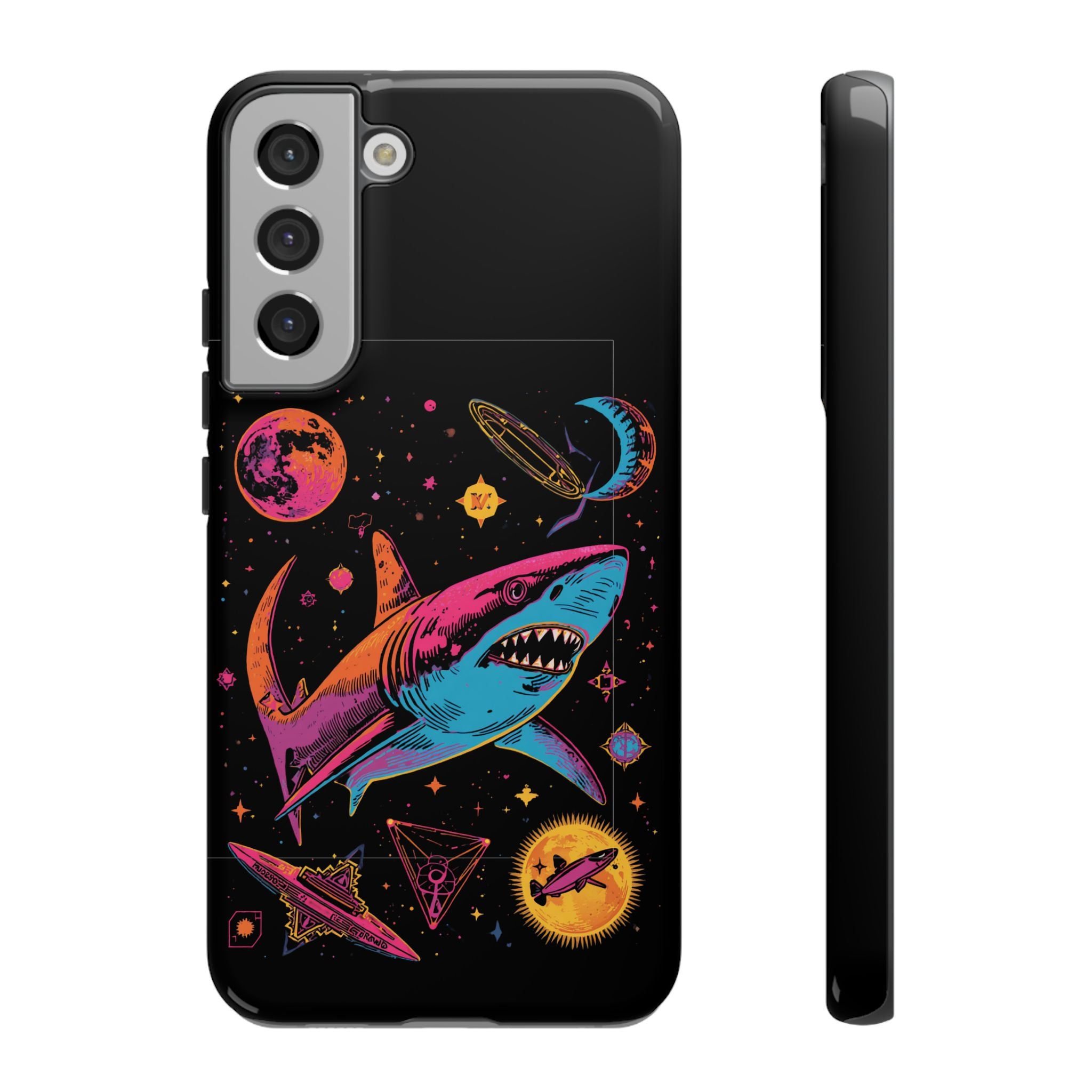 Phone Cases | Neon Space Shark Case