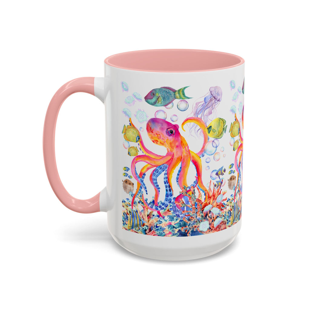 Coffee Mug | Colorful Octopus Accent Mug 11/15oz