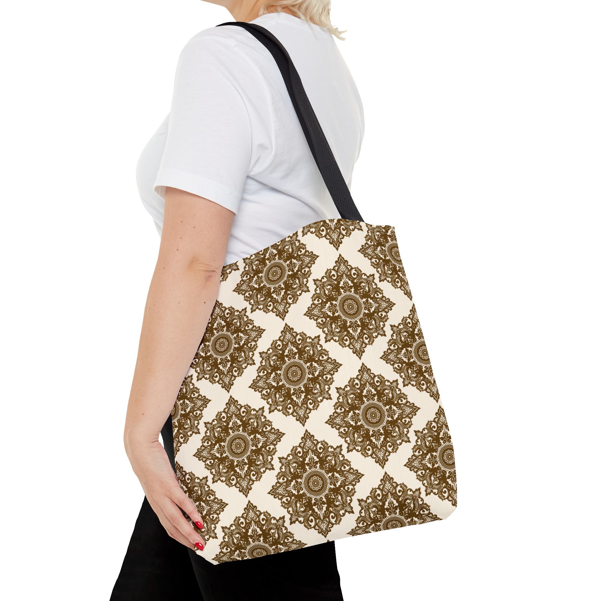 Tote Bag | Boho Gold Medallion Pattern